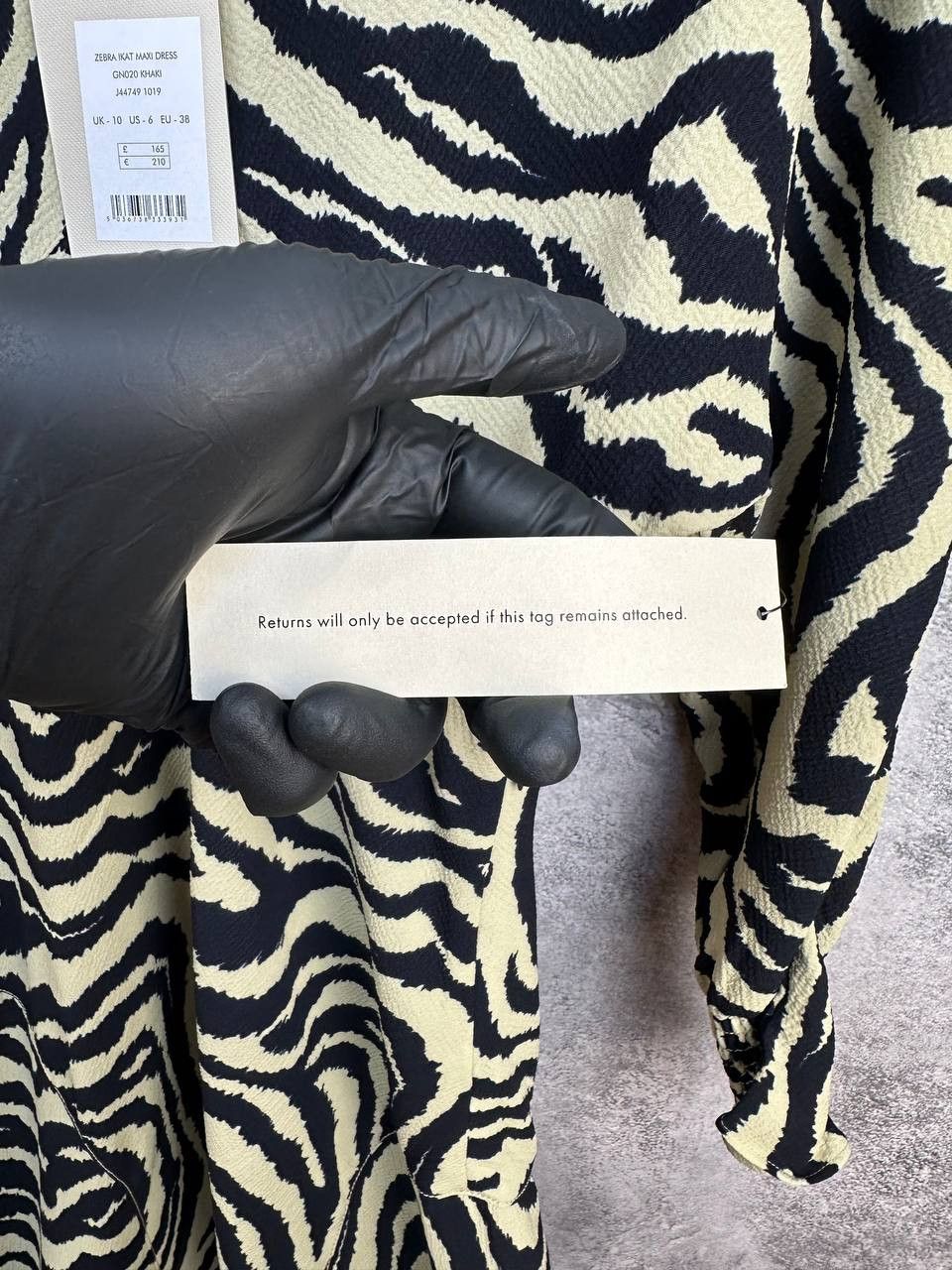Jigsaw NWT Jigsaw Zebra Ikat Maxi Dress Khaki Women's Size UK 10 Size M / US 6-8 / IT 42-44 - 10 Thumbnail