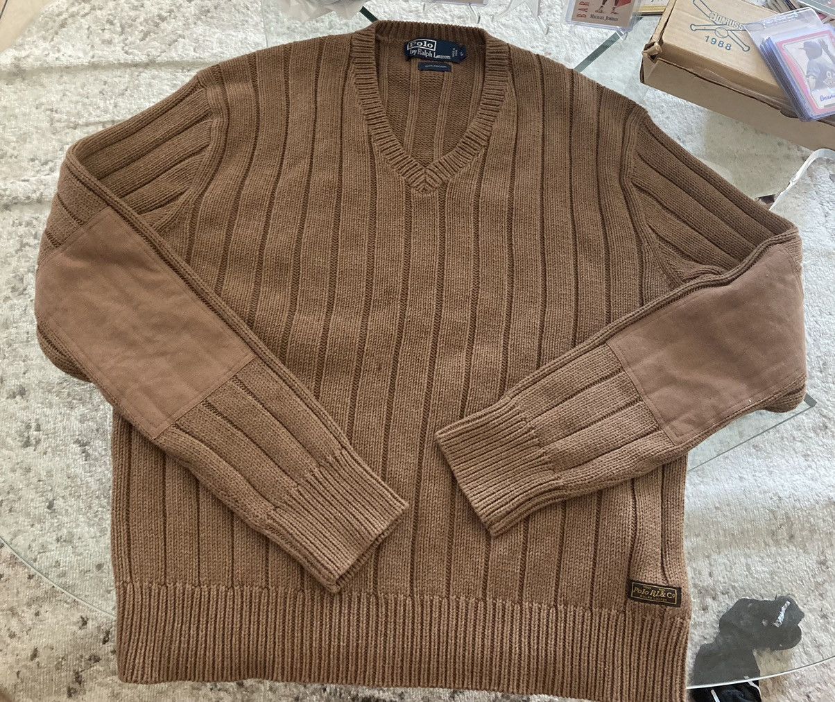 Polo Ralph Lauren Vintage Men's large polo v neck sweater by Ralph Lauren Size US L / EU 52-54 / 3 - 1 Thumbnail