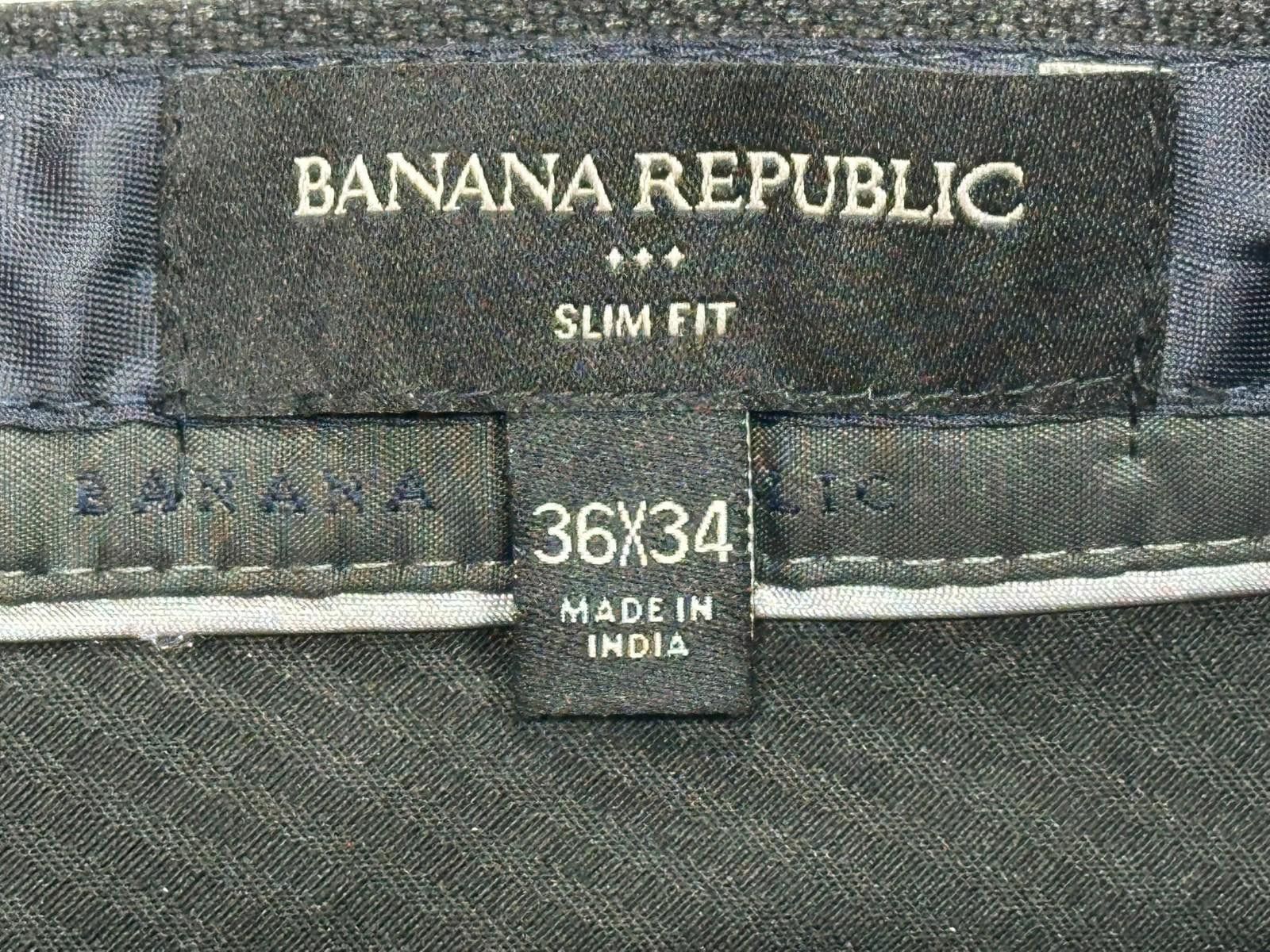 Banana Republic Banana Republic Slim Flat Straight Dress Pant Gray Men 36/34 Size US 36 / EU 52 - 6 Thumbnail