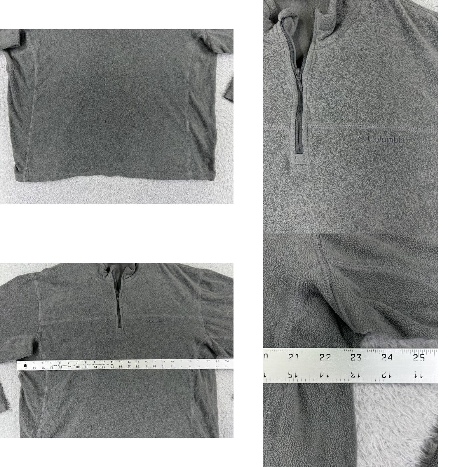 Vintage Columbia Mens Sweater 1/4 Zip Long Sleeve Gray Polyester Fleece Size US XL / EU 56 / 4 - 8 Thumbnail