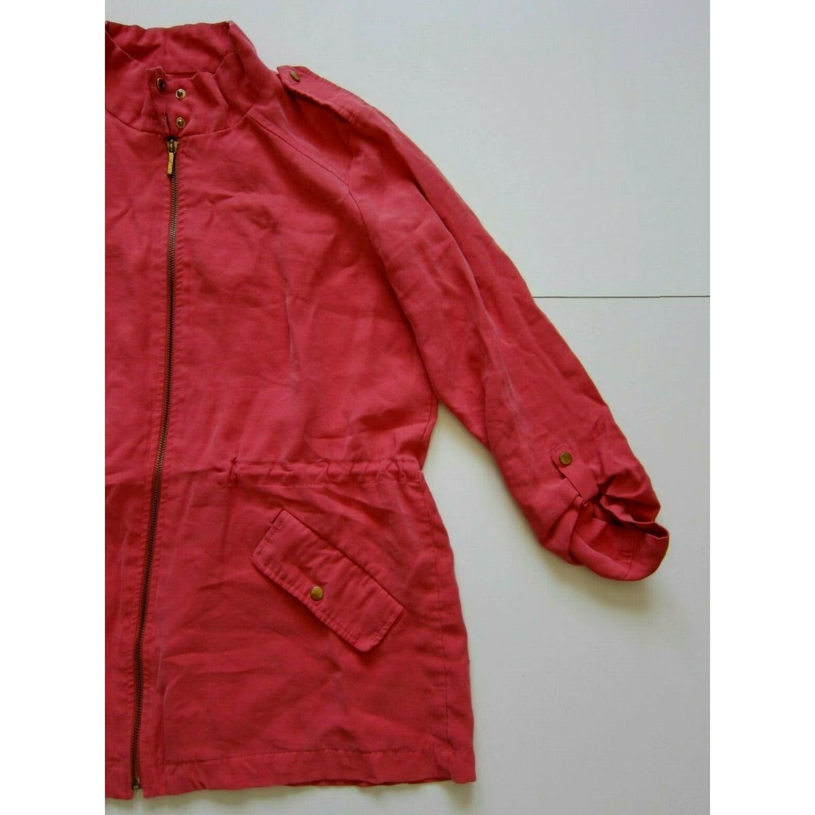 Zara Zara Basic Collection Jacket Women Cinch Waist Field Pink Rayon Size M Size M / US 6-8 / IT 42-44 - 4 Thumbnail