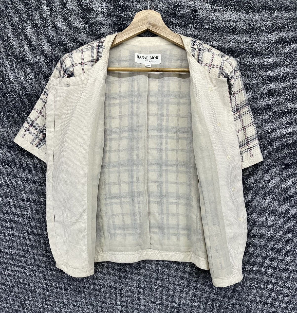 Hanae Mori Hanae Mori Shadow Plaid Button Up Shirts Blouse Cardigan Size M / US 6-8 / IT 42-44 - 6 Thumbnail