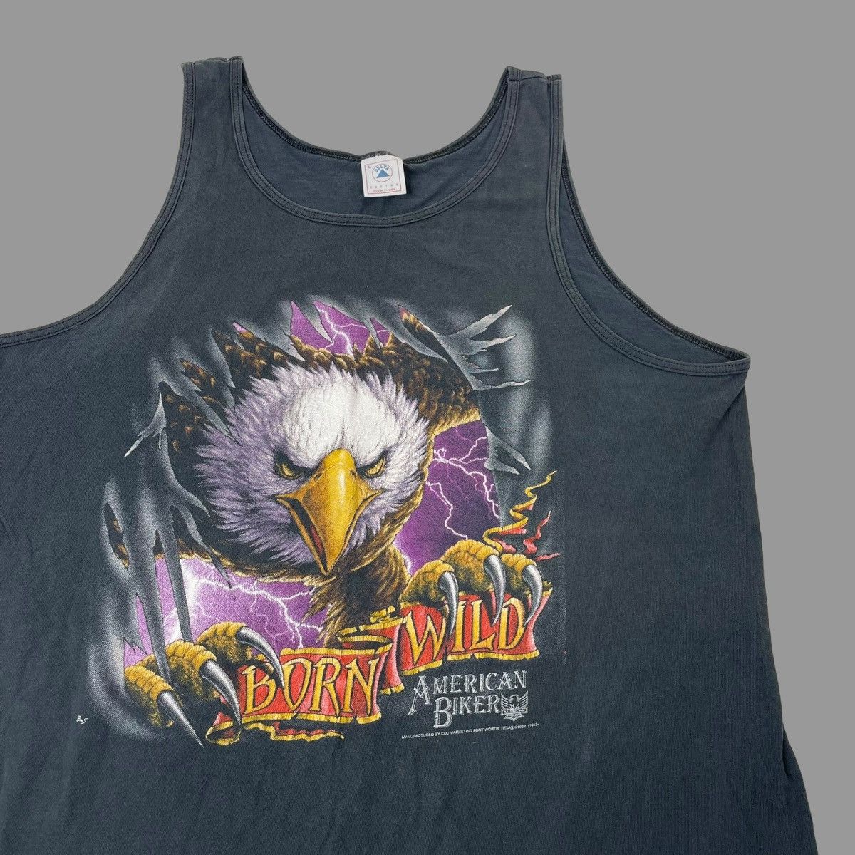 Vintage Vintage 90s single stitch biker tank top Size US L / EU 52-54 / 3 - 2 Thumbnail