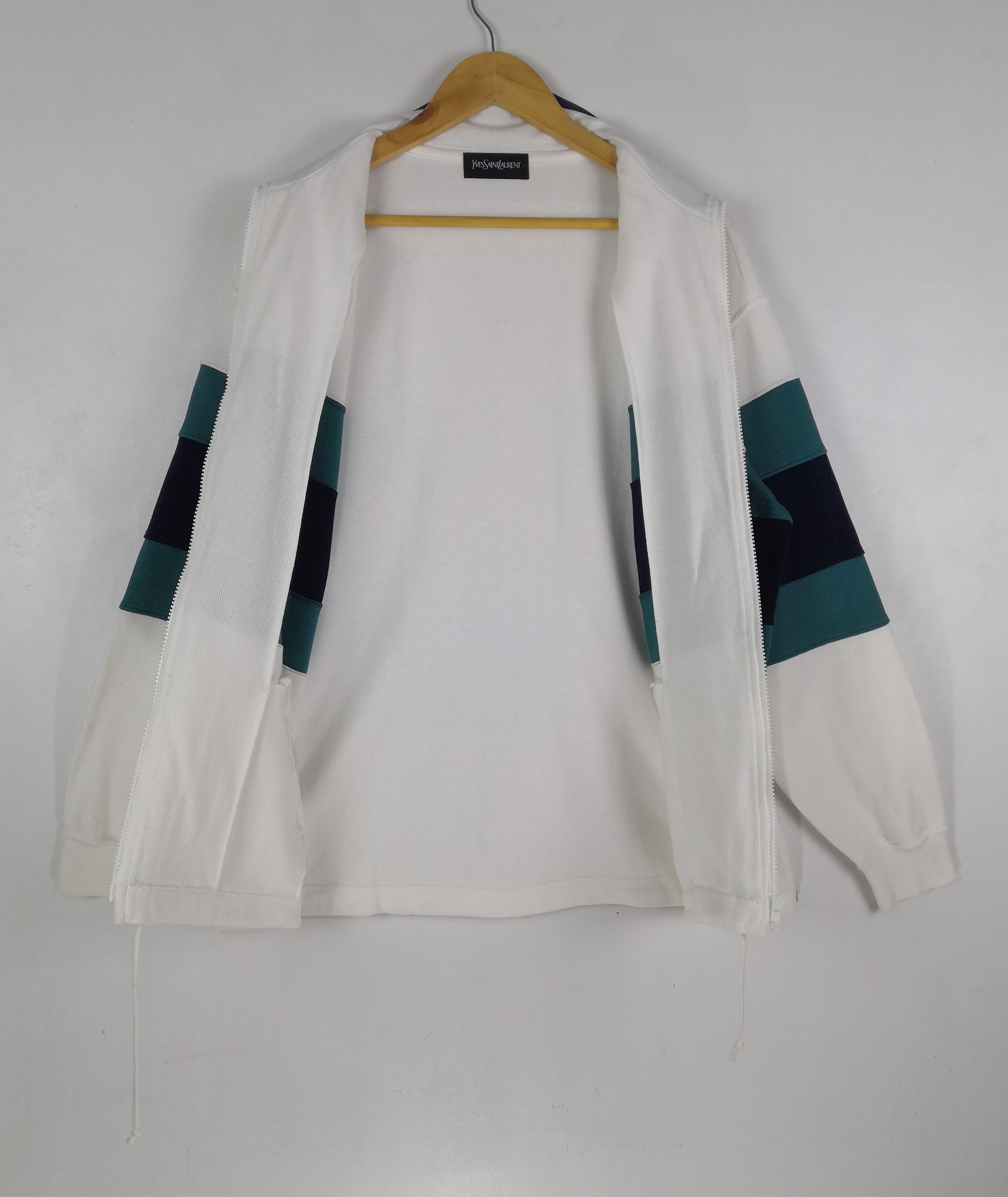 Yves Saint Laurent Vintage 90s Yves Saint Laurent Spellout YSL Zipper Sweater Size US XL / EU 56 / 4 - 5 Thumbnail