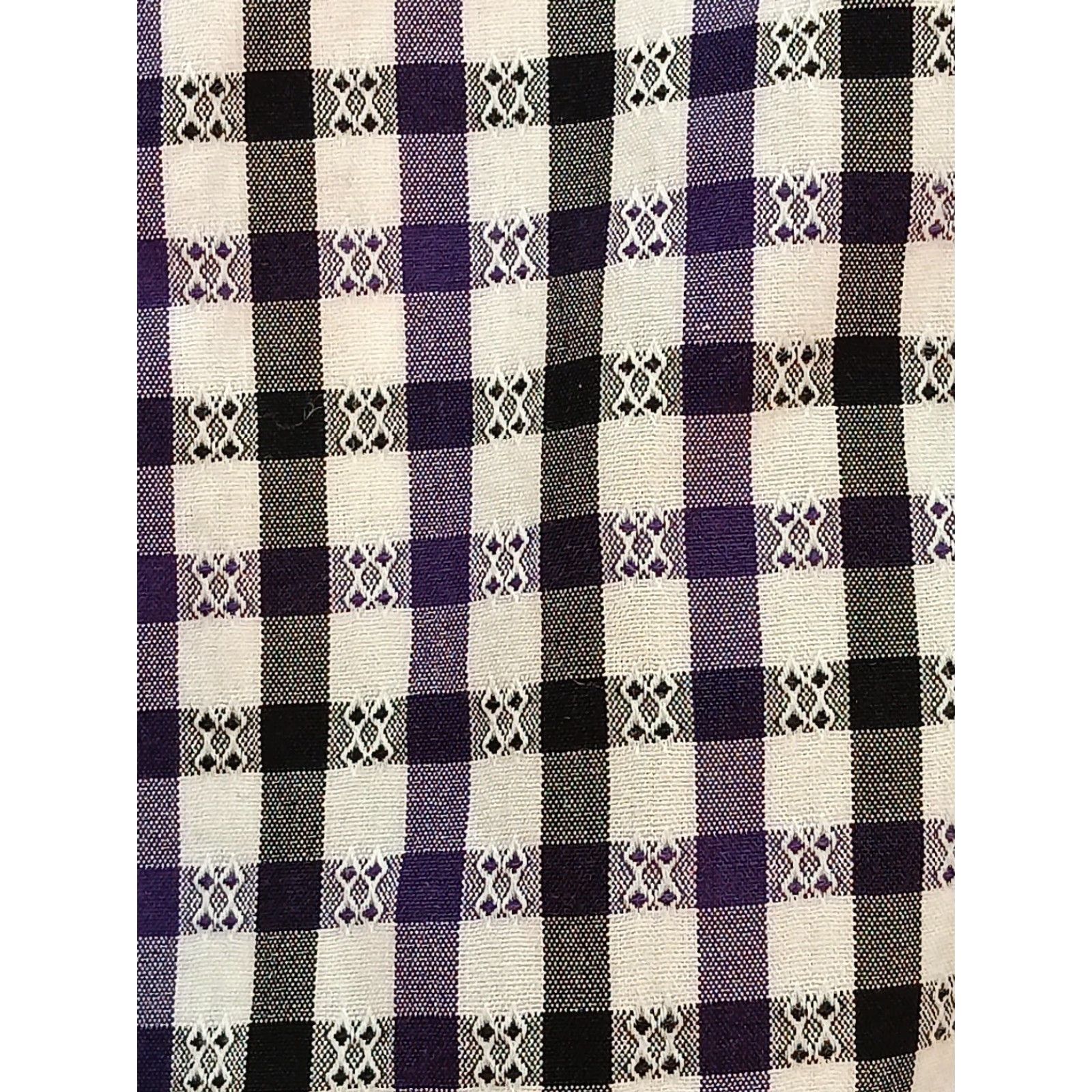 Robert Graham Robert Graham Shirt Mens 44 Purple Black Plaid Long Sleeve Flip Cuff Button-Up Casual Party/Cocktail Travel Size US XXL / EU 58 / 5 - 6 Thumbnail