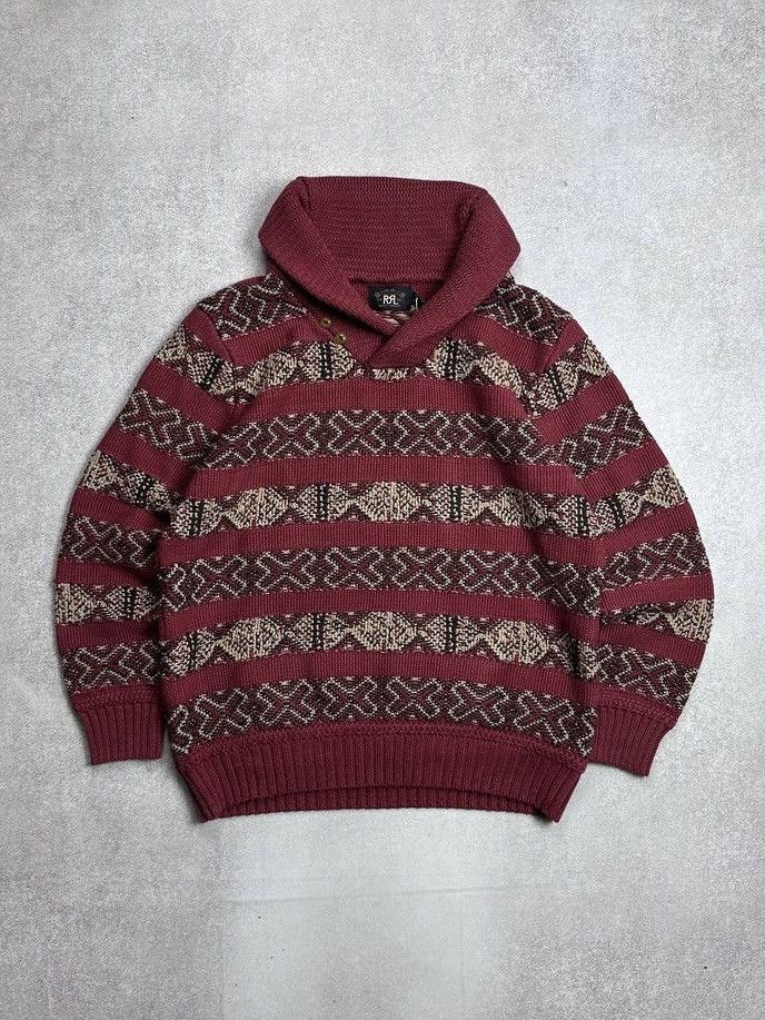 RRL Ralph Lauren NWT VINTAGE RALPH LAUREN RRL HAND KNIT AZTEC SWEATER RARE Size US L / EU 52-54 / 3 - 1 Thumbnail