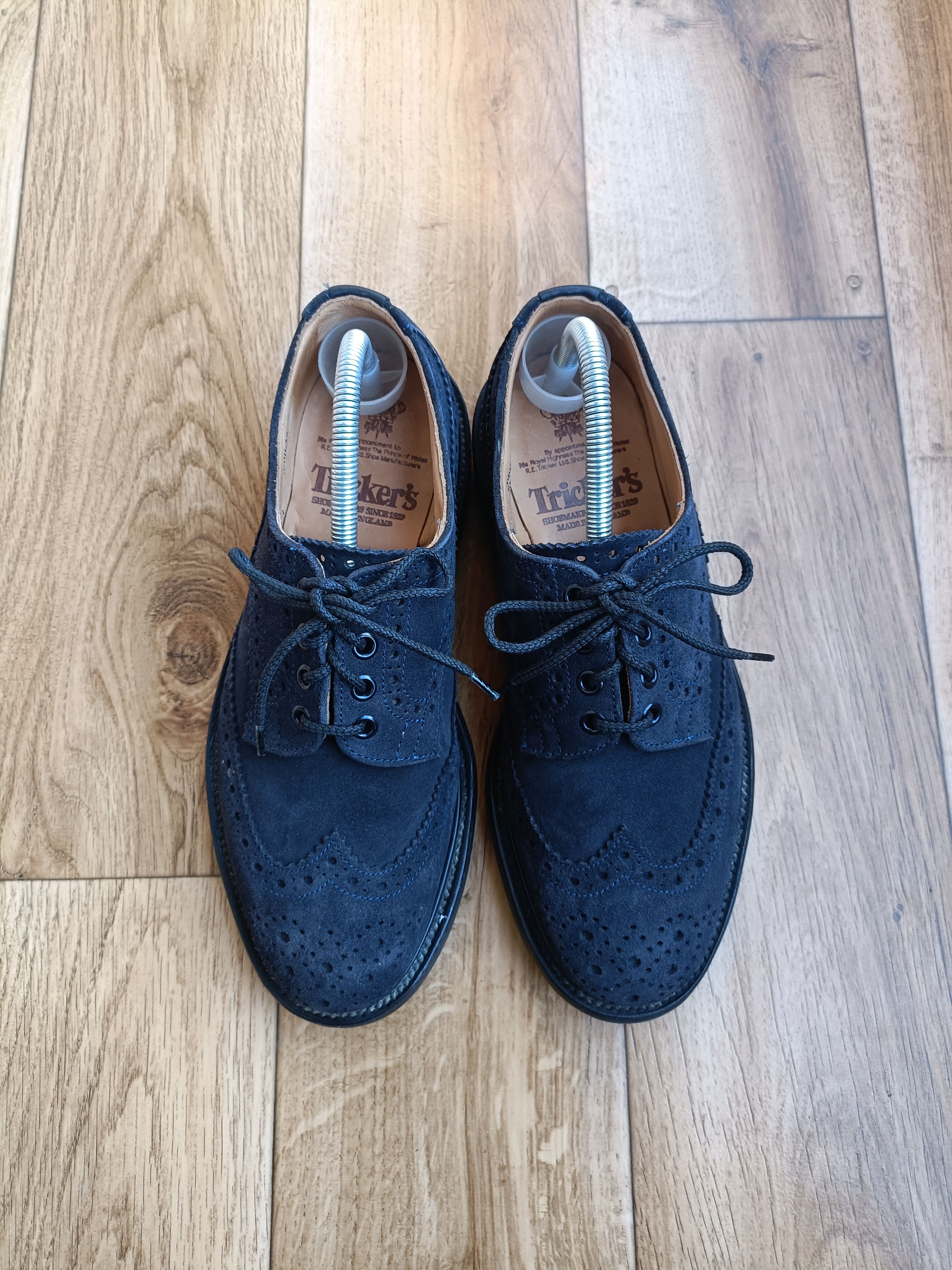 Tricker's Trickers Suede Calf Derby Brogue Size US 7 / EU 40 - 2 Thumbnail