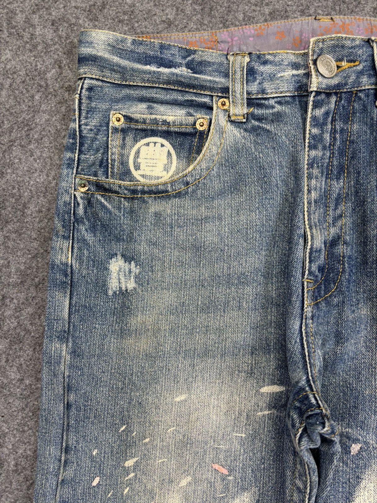 Japanese Brand 💥Art💥BUDEN Japan Dragon Print Stylish Design Denim F874 Size US 30 / EU 46 - 6 Thumbnail