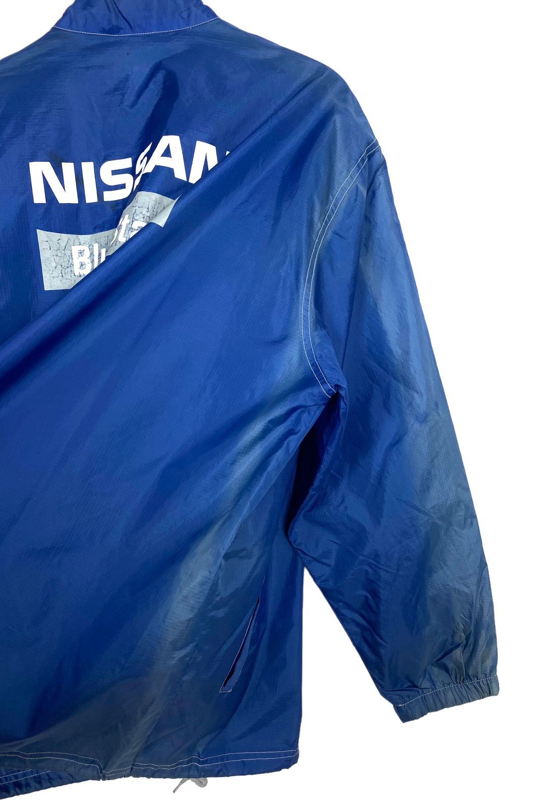 Japanese Brand Rare‼️ Vintage Sunfaded Nissan Blue Stage Zipper Jacket Size US L / EU 52-54 / 3 - 9 Thumbnail
