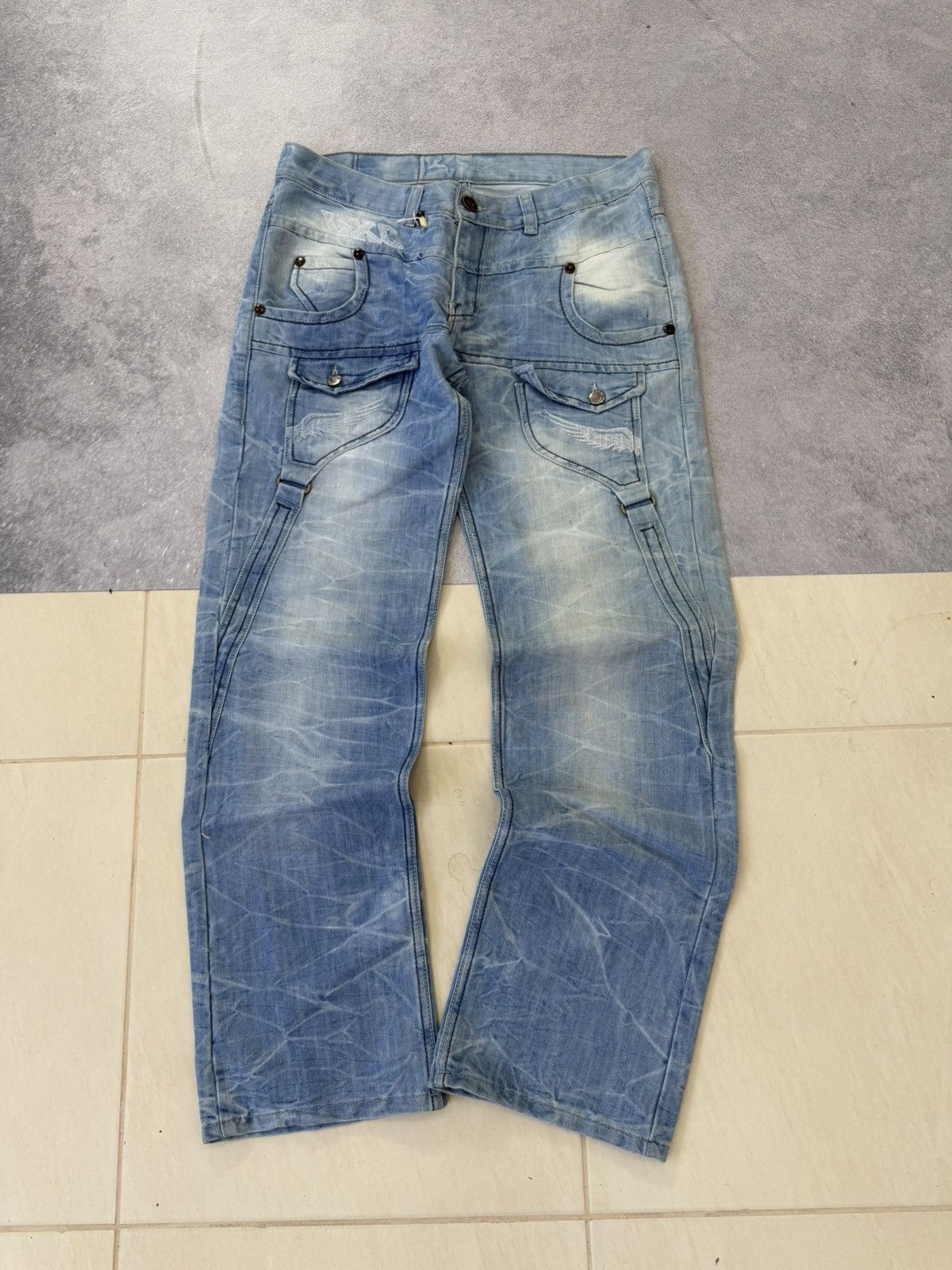 Hedi Slimane 00s Diesel Hedi Slimane Dior Style Washed Denim Jeans Size US 30 / EU 46 - 4 Thumbnail