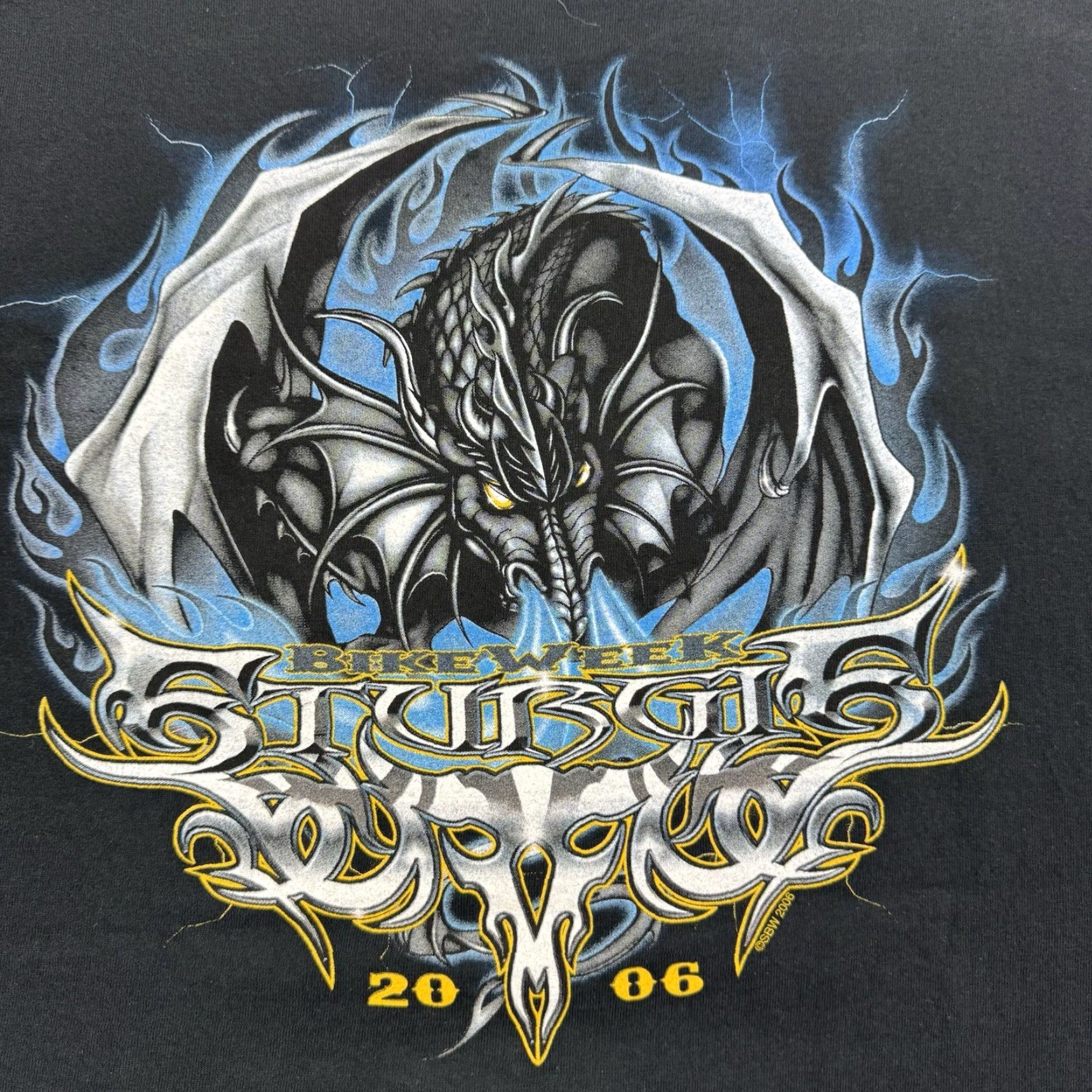 Delta VINTAGE Sturgis 2006 T Shirt Adult Large Dragons Flames Biker Punk Hipster Y2K Shirt Mens Black Crew Neck Short Sleeve Delta Regular Size L Size US L / EU 52-54 / 3 - 2 Thumbnail