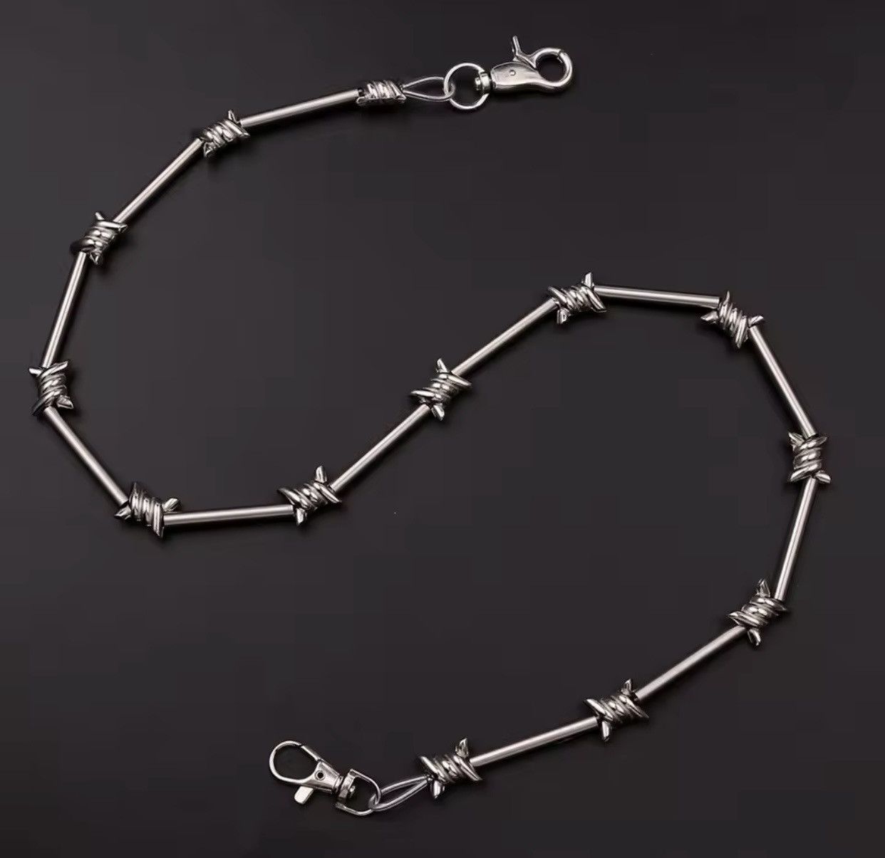 Handmade Chunky Unisex Barbed wire Wallet Pants Belt Chain Size ONE SIZE - 5 Thumbnail
