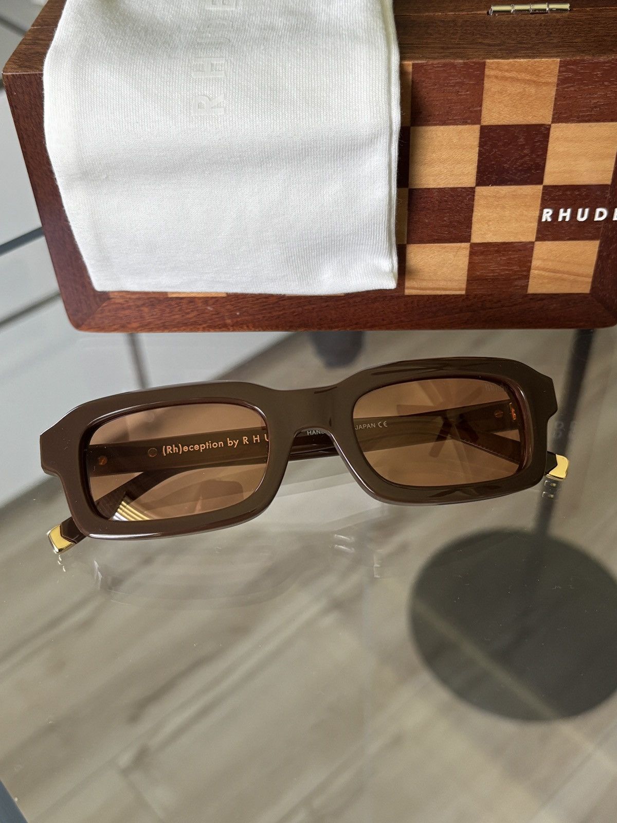 Rhude RHUDE | MOCHA BROWN STEVE FRAMES SUNGLASSES Size ONE SIZE - 11 Thumbnail