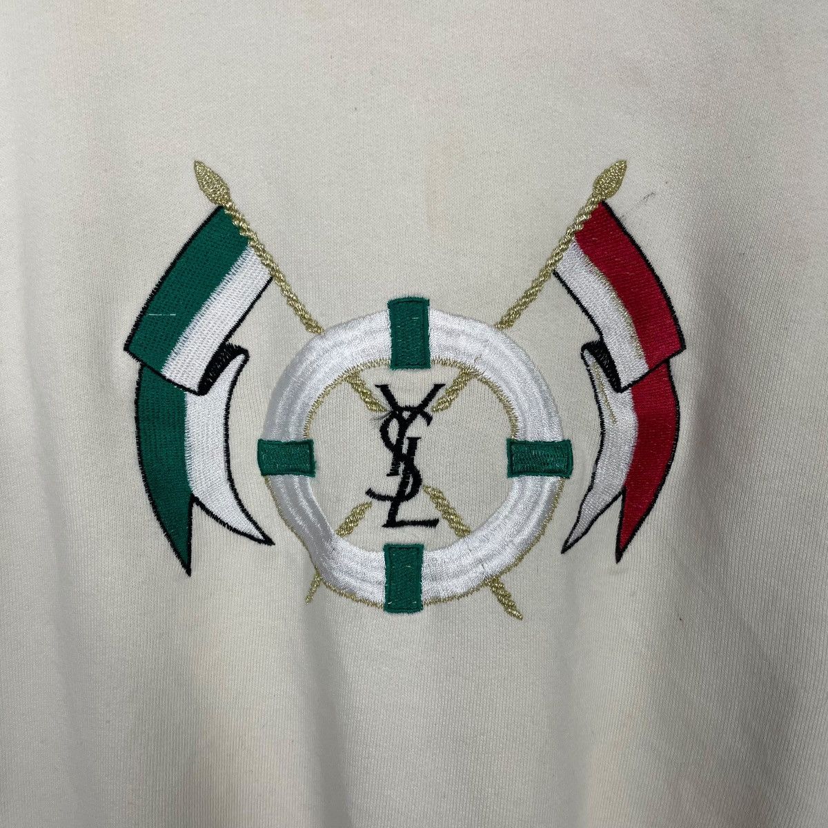 Yves Saint Laurent Vintage Yves Saint Laurent Big Logo Sweatshirt Size US M / EU 48-50 / 2 - 10 Thumbnail