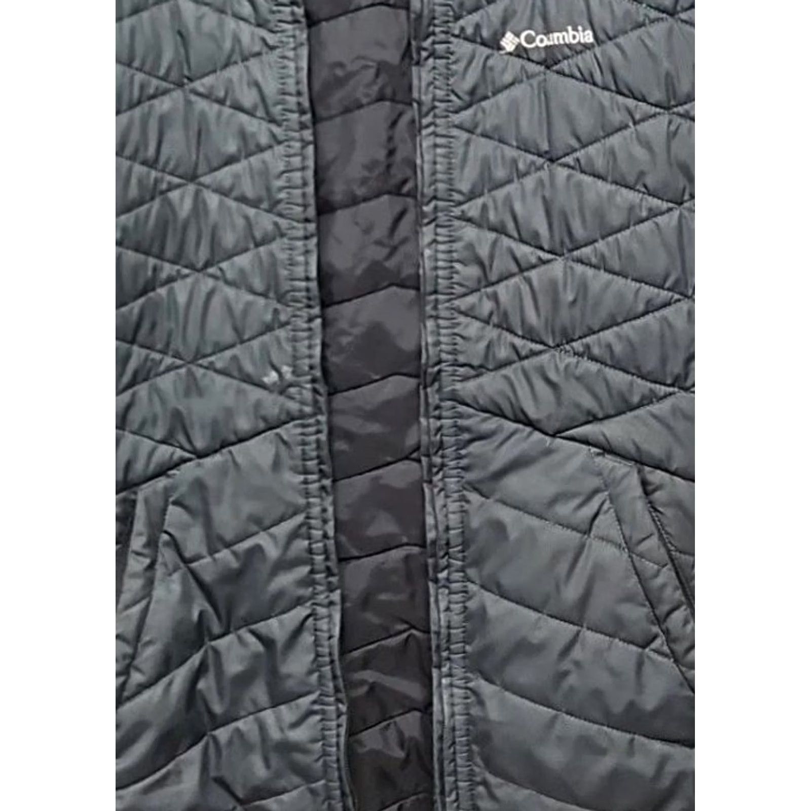 Vintage Columbia Vest Womens Black Quilted Insulated Lightweight Zip Mid-Length Outerwear Puffer Size M / US 6-8 / IT 42-44 - 3 Thumbnail