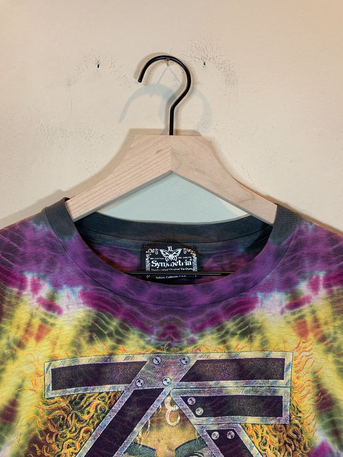 Band Tees × Vintage RARE* Vintage 80s Twisted Sister Symmetria Tie-Dye Art Shirt Size US XL / EU 56 / 4 - 6 Thumbnail