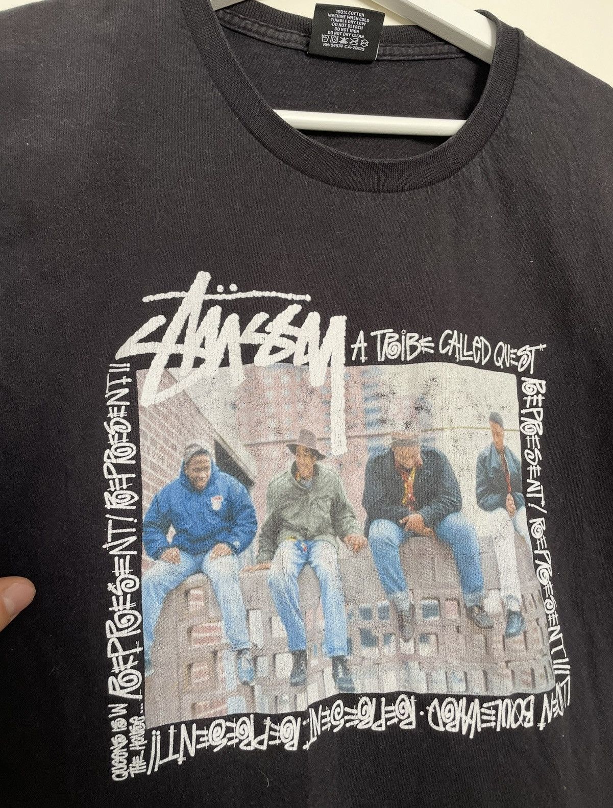 Rap Tees Stussy x Tribed called quest brick wall t-shirt Size US S / EU 44-46 / 1 - 4 Thumbnail