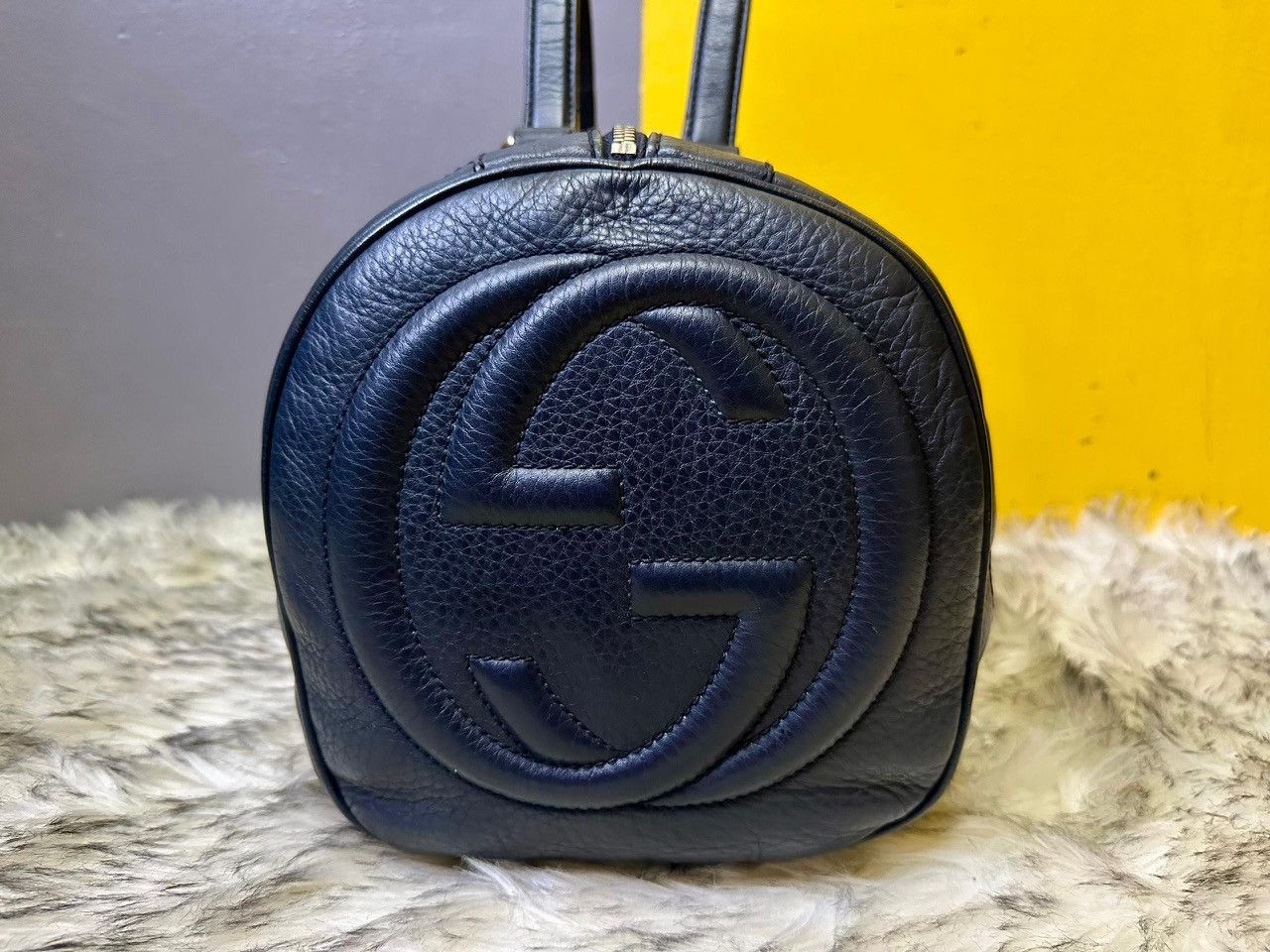 Gucci Authentic Gucci Soho Pebbled Leather Medium Boston Bag Size ONE SIZE - 4 Thumbnail