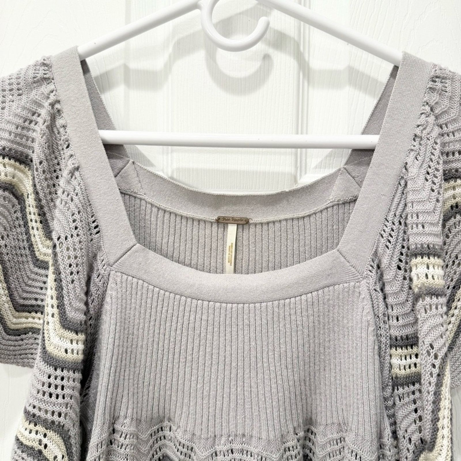 Free People Free People Zig Zag Knit Top. Size S / US 4 / IT 40 - 3 Thumbnail