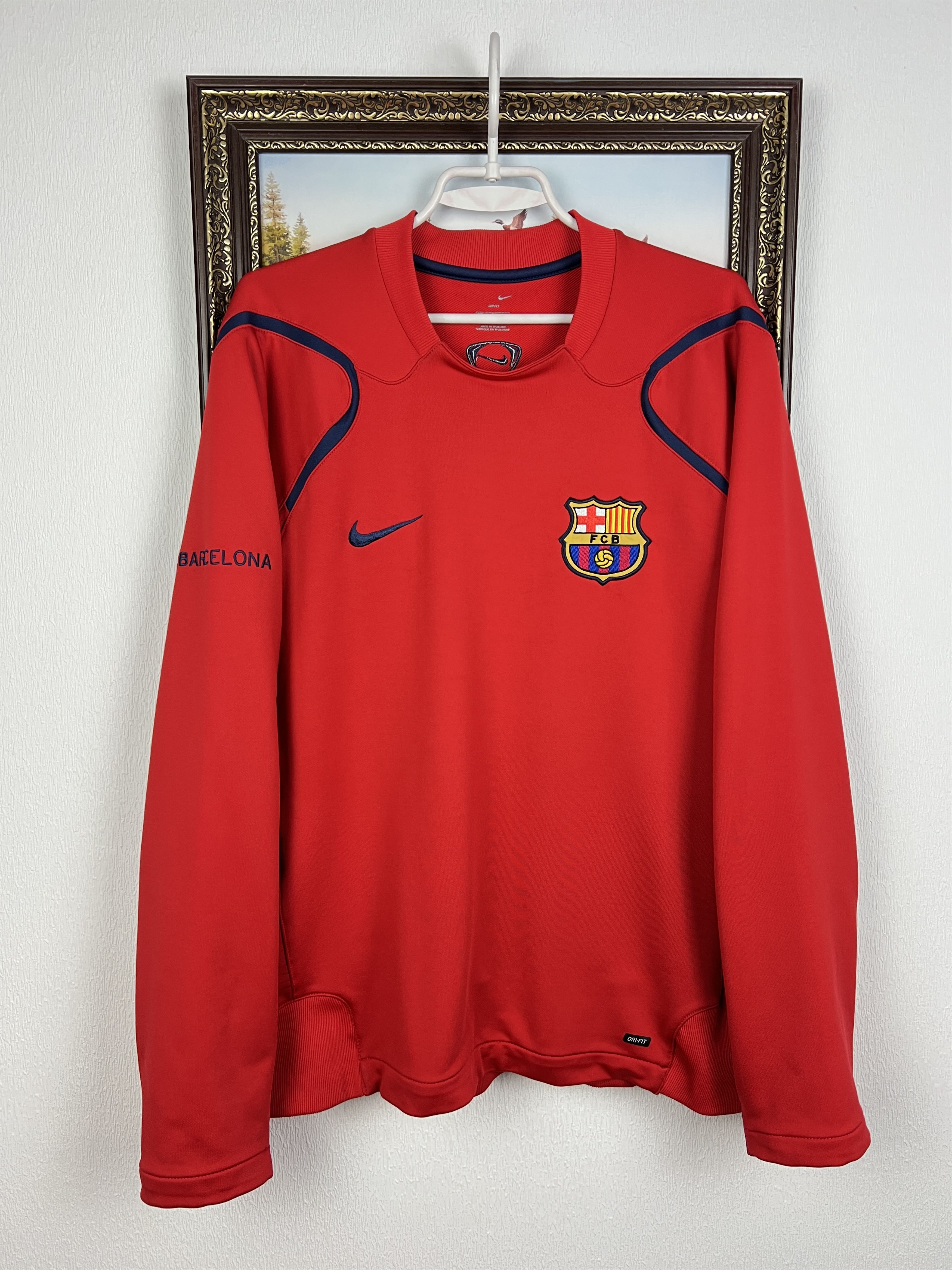 Nike Vintage Barcelona Football Sweatshirt Soccer Train Track Top Size US L / EU 52-54 / 3 - 1 Thumbnail