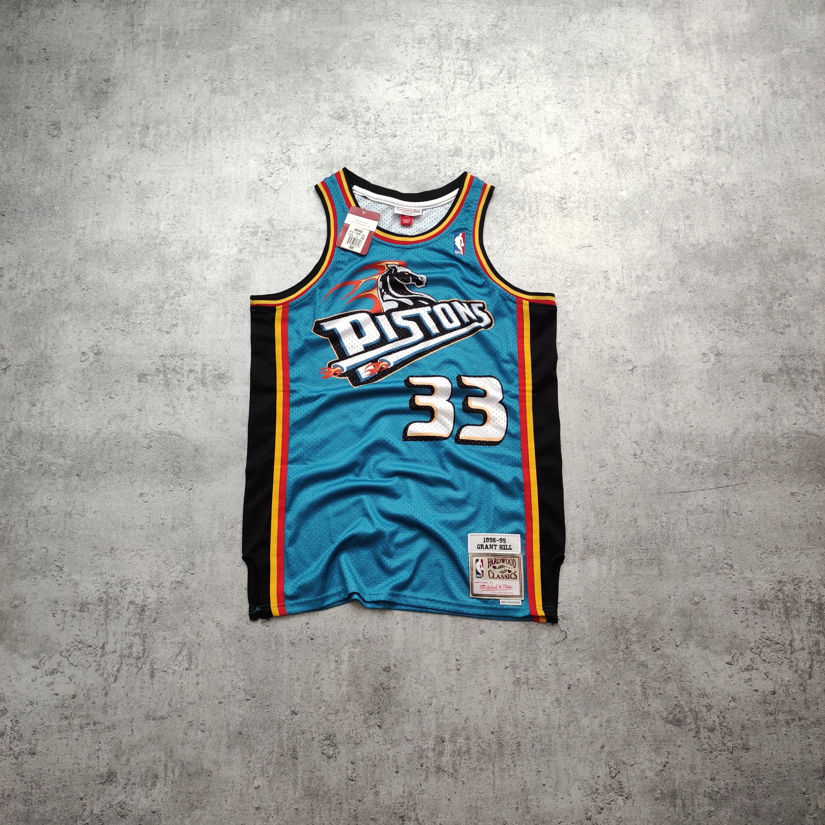 RARE Mitchell Ness #33 Pistons 98/99 Grant Hill Jersey