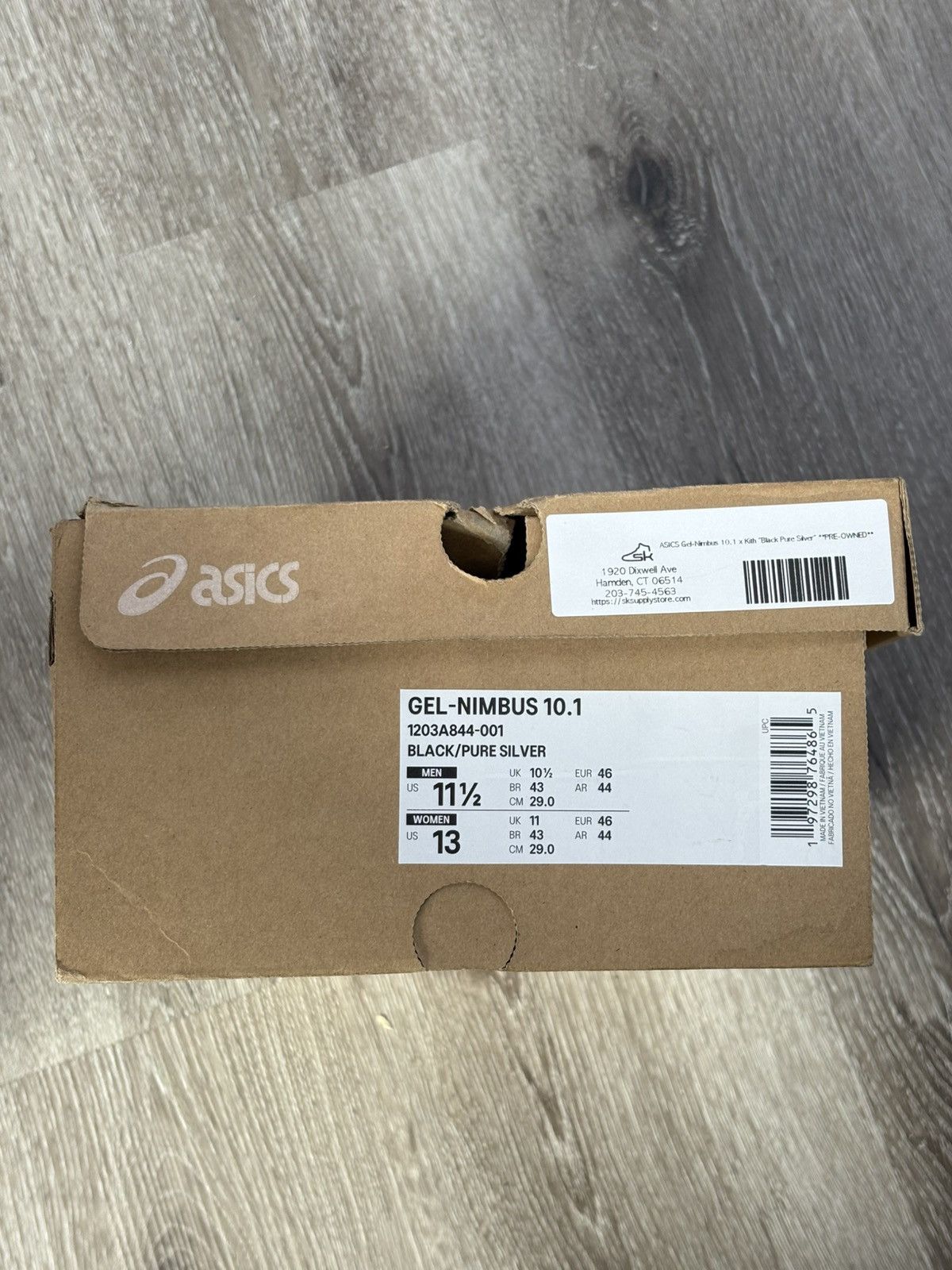 Asics × Kith ASICS Gel-Nimbus x Kith “Black Pure Silver” **PRE-OWNED** Size US 11.5 / EU 44-45 - 8 Thumbnail