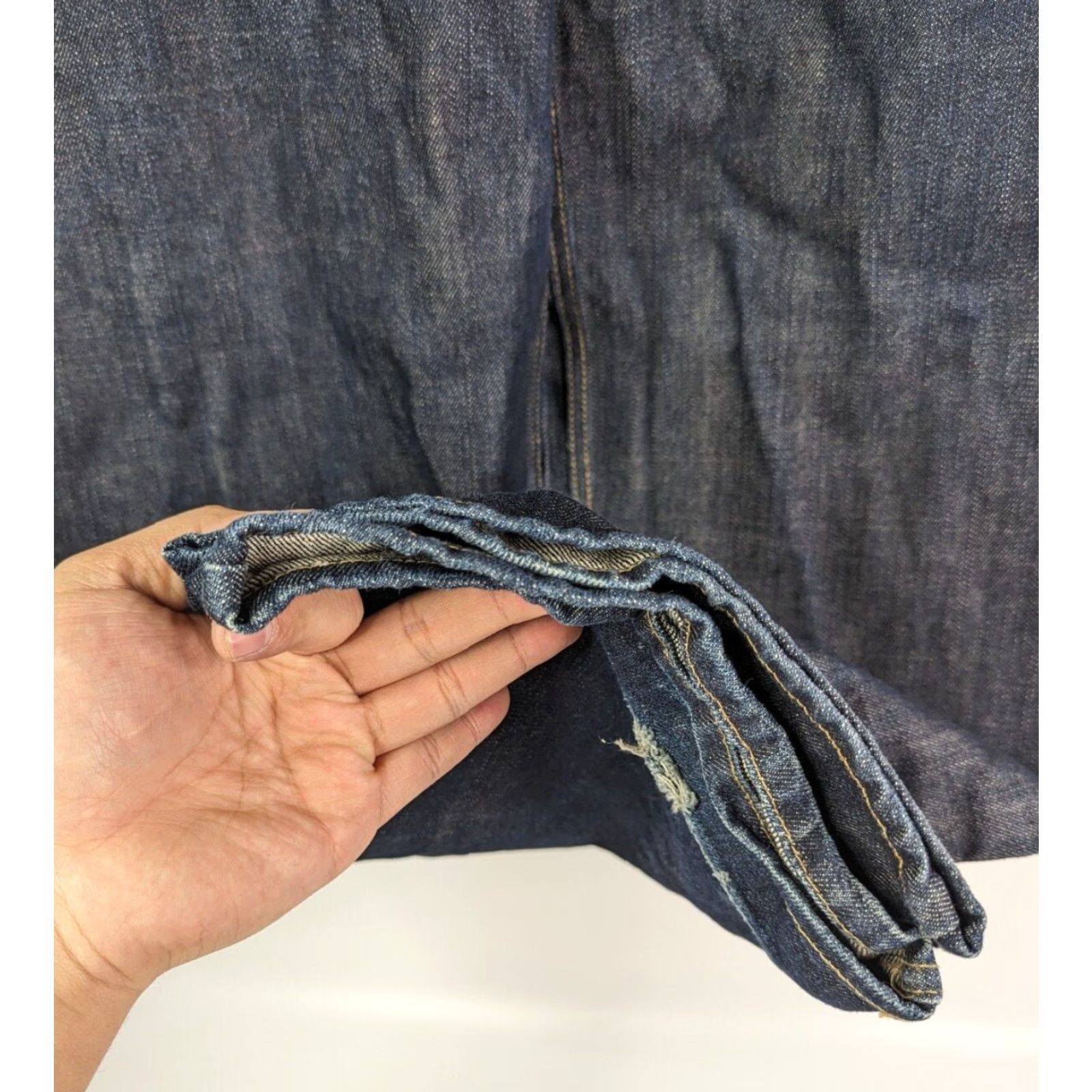 Vintage VINTAGE Re:VERB Brooklyn Jeans Mens 38 Regular Jeans Hip Hop Distressed Blue Wide-Leg 1990s Boys? no gender. Size US 38 / EU 54 - 3 Thumbnail