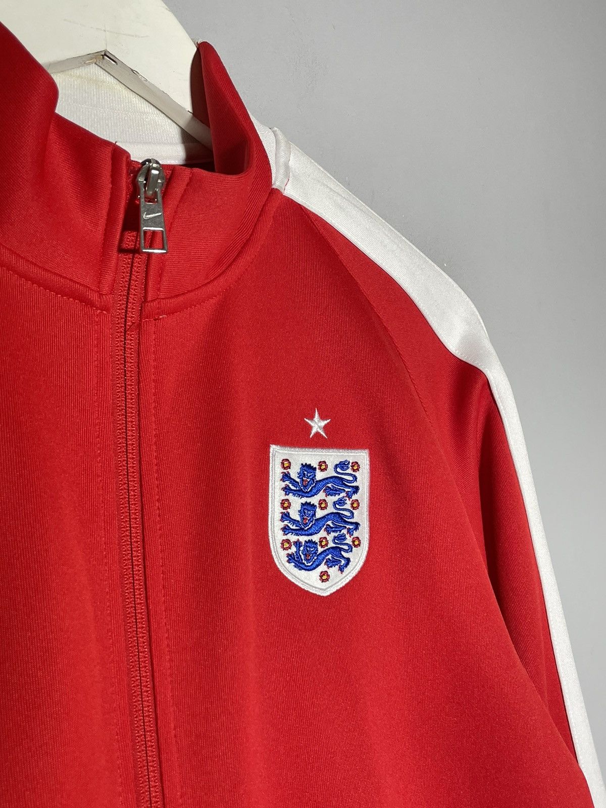 Nike Nike Team England World Cup 2014 Red Full Zip Track Top Size US XL / EU 56 / 4 - 3 Thumbnail