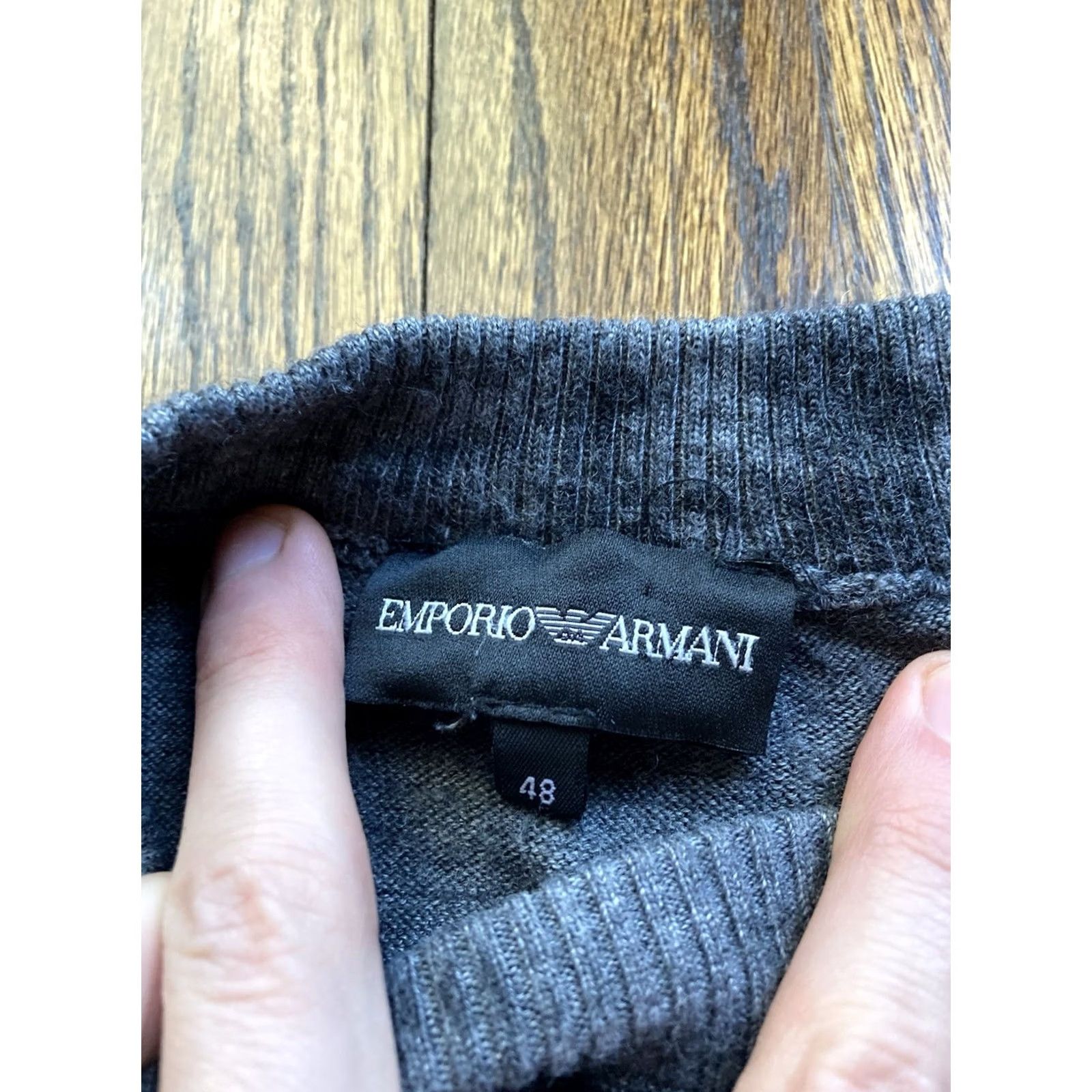 Emporio Armani Emporio Armani Sweater Mens Size 48 M Wool Blend Abstract Skyscrapers Gray Pullover Knit Wool Acrylic Mens Size US M / EU 48-50 / 2 - 5 Thumbnail