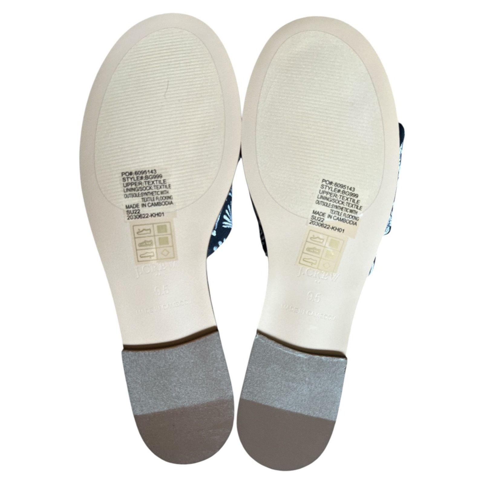 J.Crew J.Crew Black Ivory Printed Knot Slide Sandals, US9.5 Size US 9.5 / IT 39.5 - 5 Thumbnail