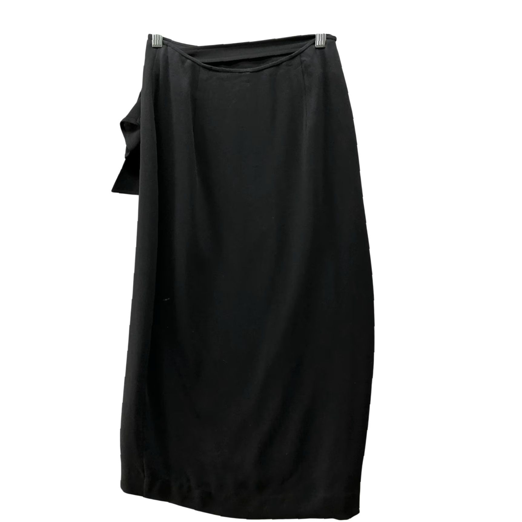 Banana Republic VINTAGE Banana Republic Wrap Midi Skirt Womens 4 Side Tie Dressy Formal Black Size 27" / US 4 / IT 40 - 2 Thumbnail