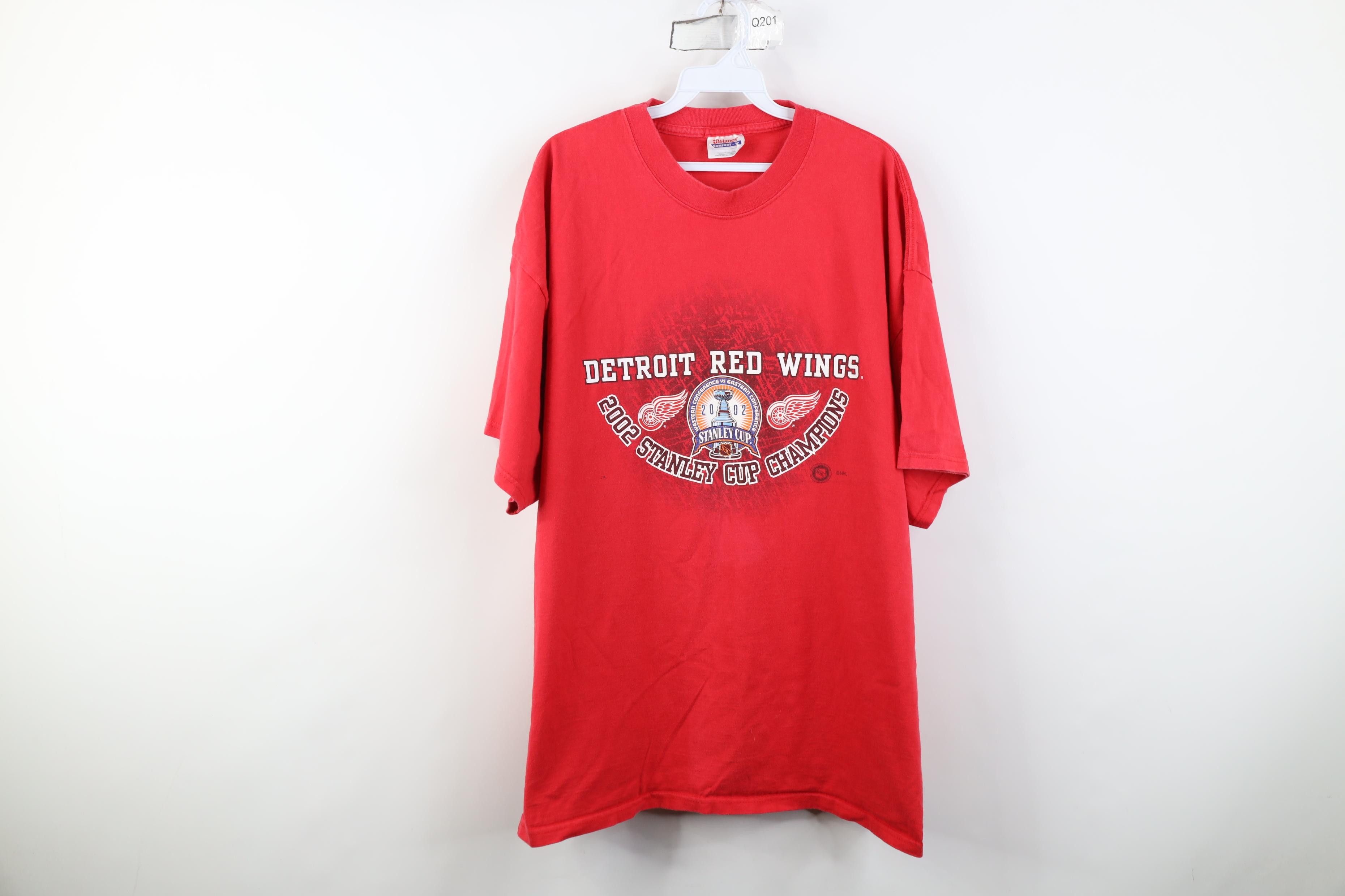 Hanes Vintage Stanley Cup Champions Red Wings Hockey T-Shirt Size US XXL / EU 58 / 5 - 1 Thumbnail