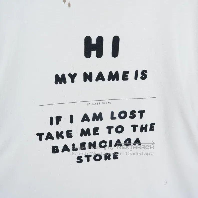 Balenciaga Balenciaga Text destroyed short-sleeve Size US S / EU 44-46 / 1 - 6 Thumbnail