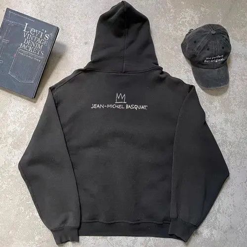 VIBE Black washed vintage mechanical cat print hoodie Size US L / EU 52-54 / 3 - 8 Thumbnail