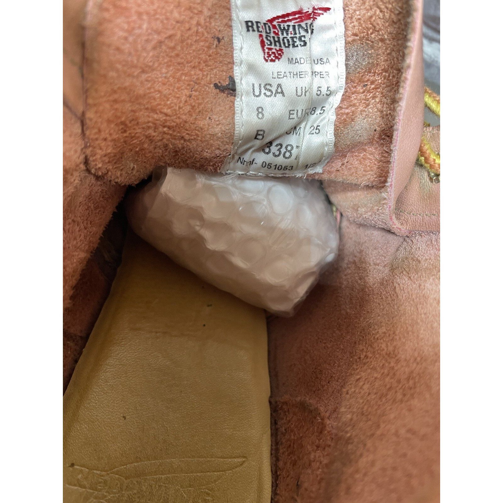 Red Wing Red Wing 3387 Rose Pink Leather Lace Up Work Boots Women's S Size US 8.5 / IT 38.5 - 9 Thumbnail