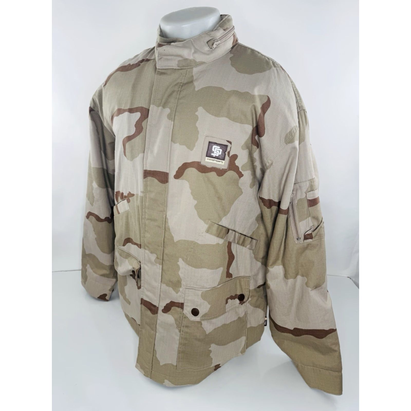 Rocawear STATE PROPERTY / ROCAWEAR - Desert Camouflage Military Hood L Jacket - EXCELLENT Size US L / EU 52-54 / 3 - 3 Thumbnail
