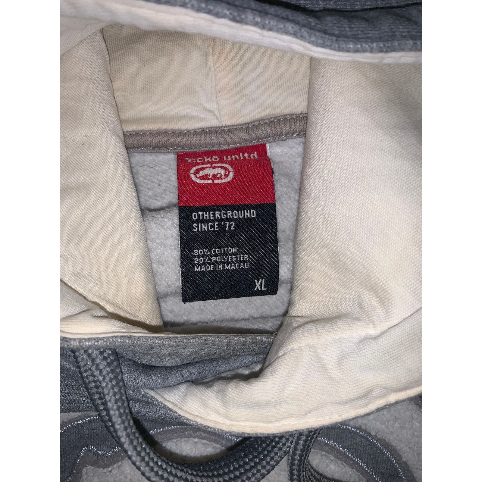 Ecko Unltd. Ecko Unltd Grey Hoodie XL Y2K Streetwear Size US XL / EU 56 / 4 - 8 Thumbnail