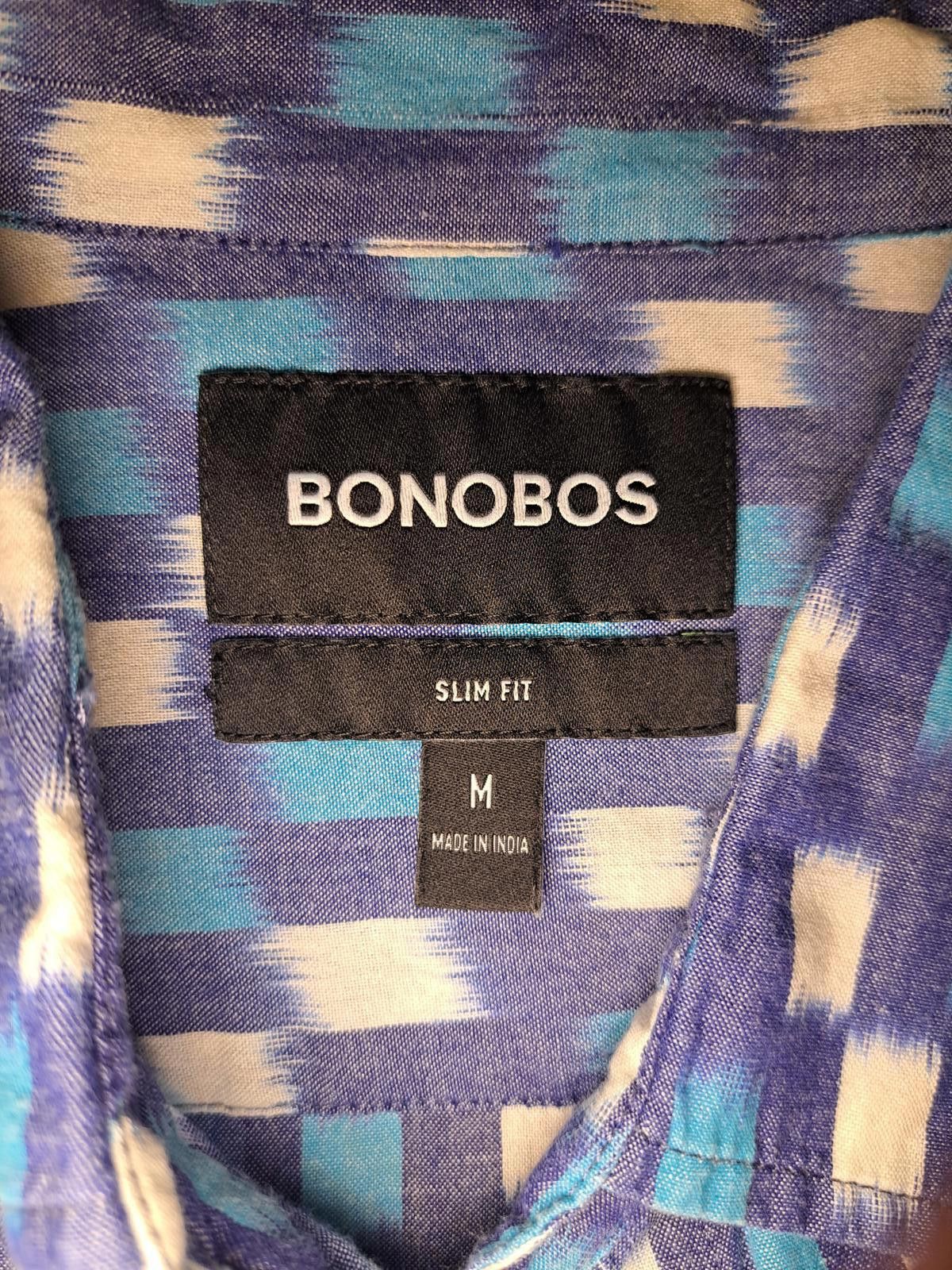 Bonobos Bonobos Button Up Shirt Mens Medium Blue Cotton Abstract Size US M / EU 48-50 / 2 - 2 Thumbnail