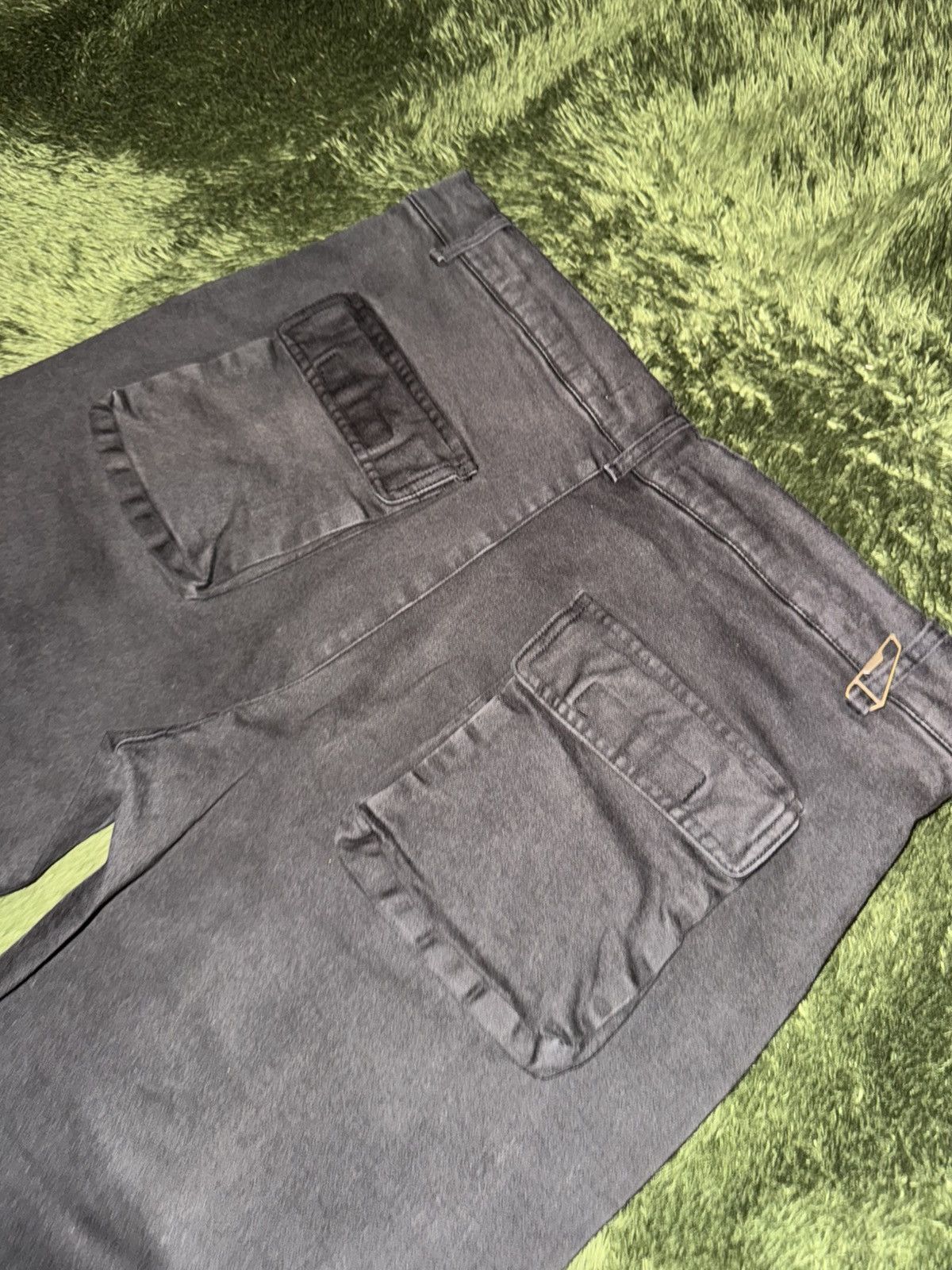 Japanese Brand [2] UNDERMYCAR Vintage Wash Pocket Detail Cargo Pants Olive Size US 32 / EU 48 - 10 Thumbnail