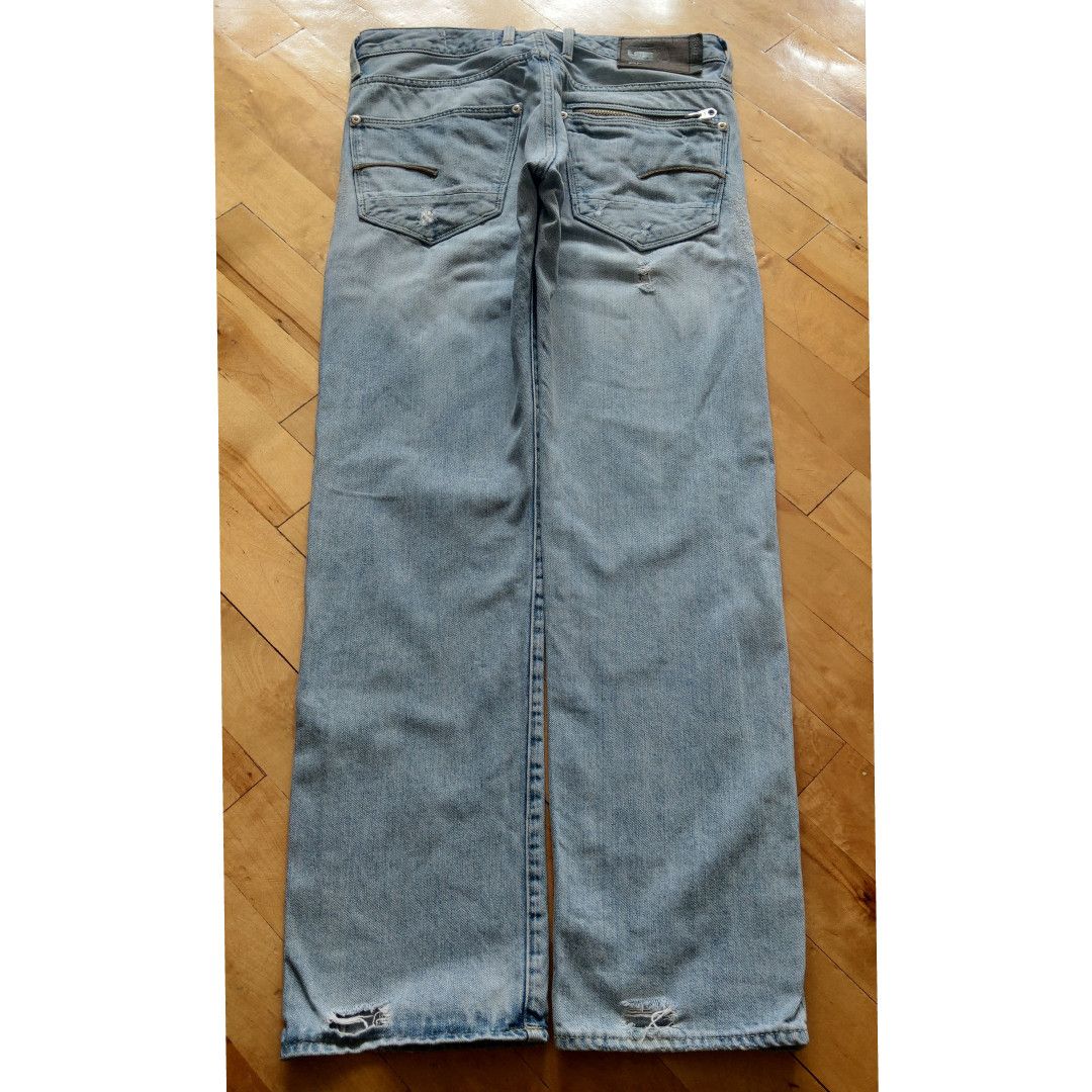 G-Star Mid Skinny Raw Denim Pants Baggy Distressed Goth y2k G-STAR Size US 31 - 15 Thumbnail