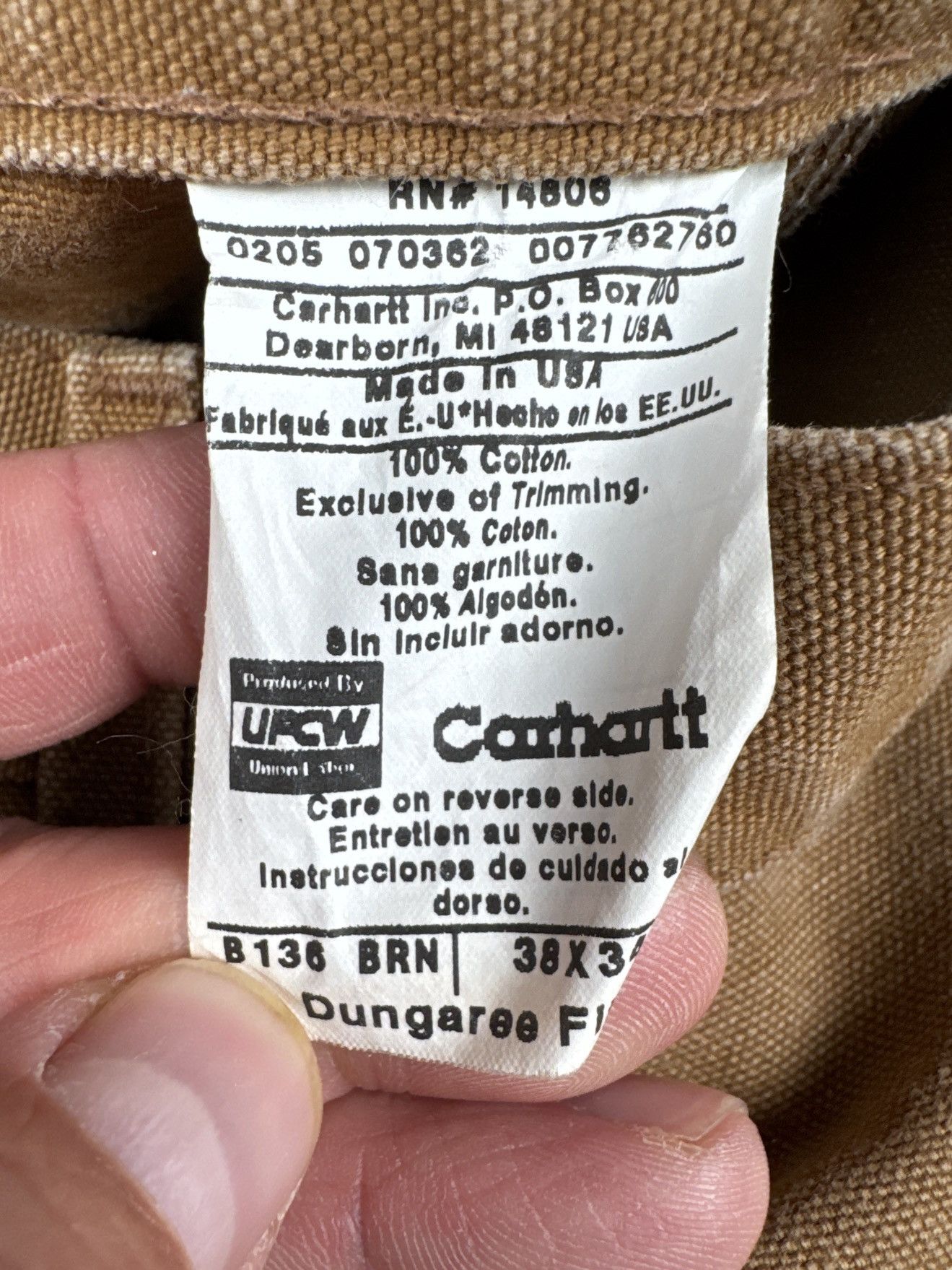 Carhartt Vintage Carhartt B136 Double Knee Carpenter Pants USA Made Size US 36 / EU 52 - 13 Thumbnail