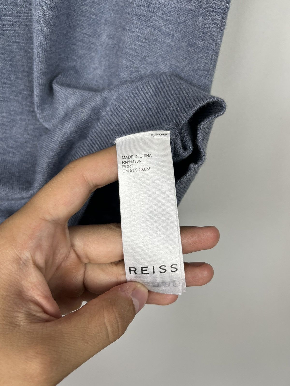 Reiss REISS Port Luxury 1/4 Zip Wool & Cotton Polo Size US M / EU 48-50 / 2 - 12 Thumbnail
