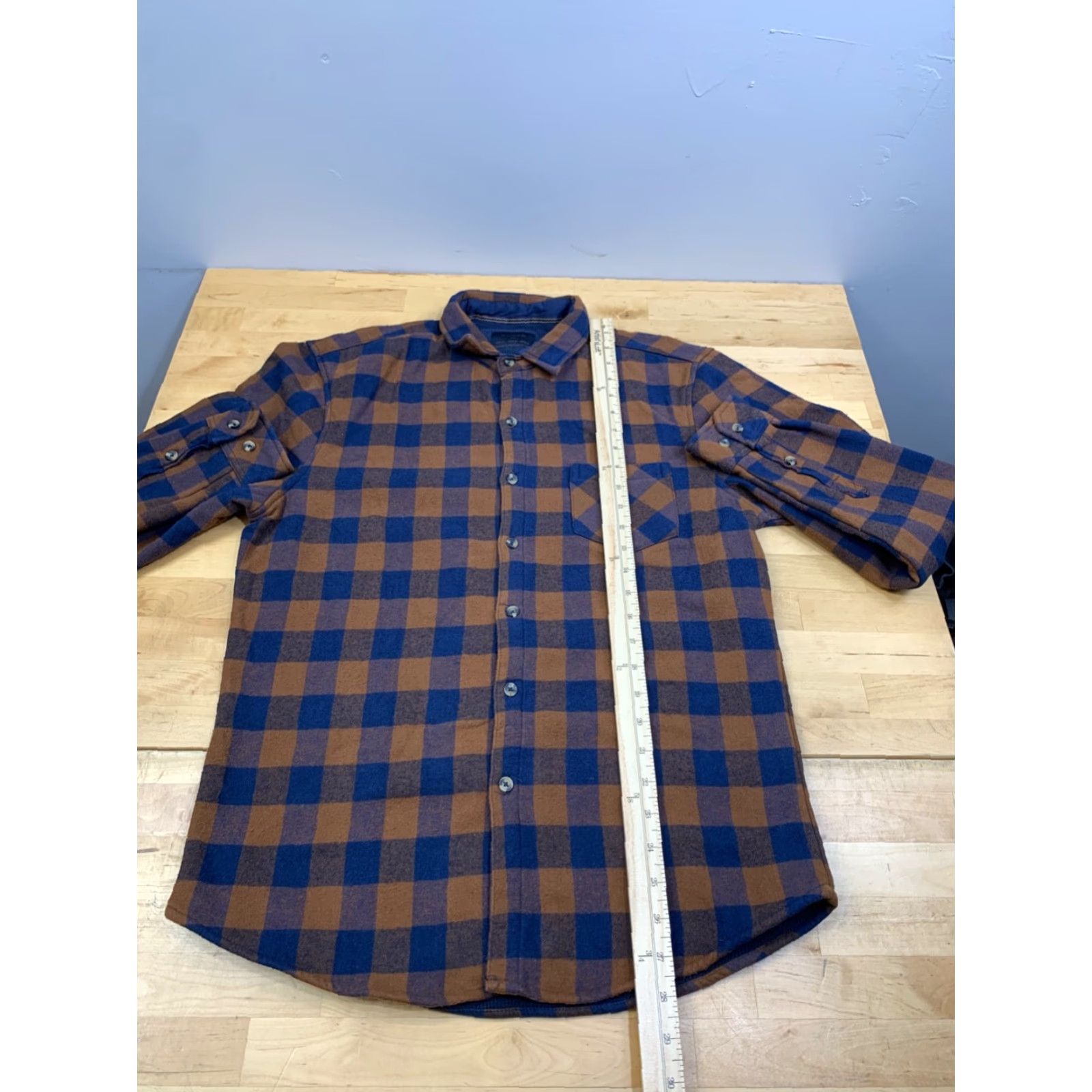 Nomad Nomad Button-Up Shirt Mens M Plaid Lined Flannel Outdoor Casual 12048 Blue Cotton Winter Fall Spring Regular Size US M / EU 48-50 / 2 - 5 Thumbnail