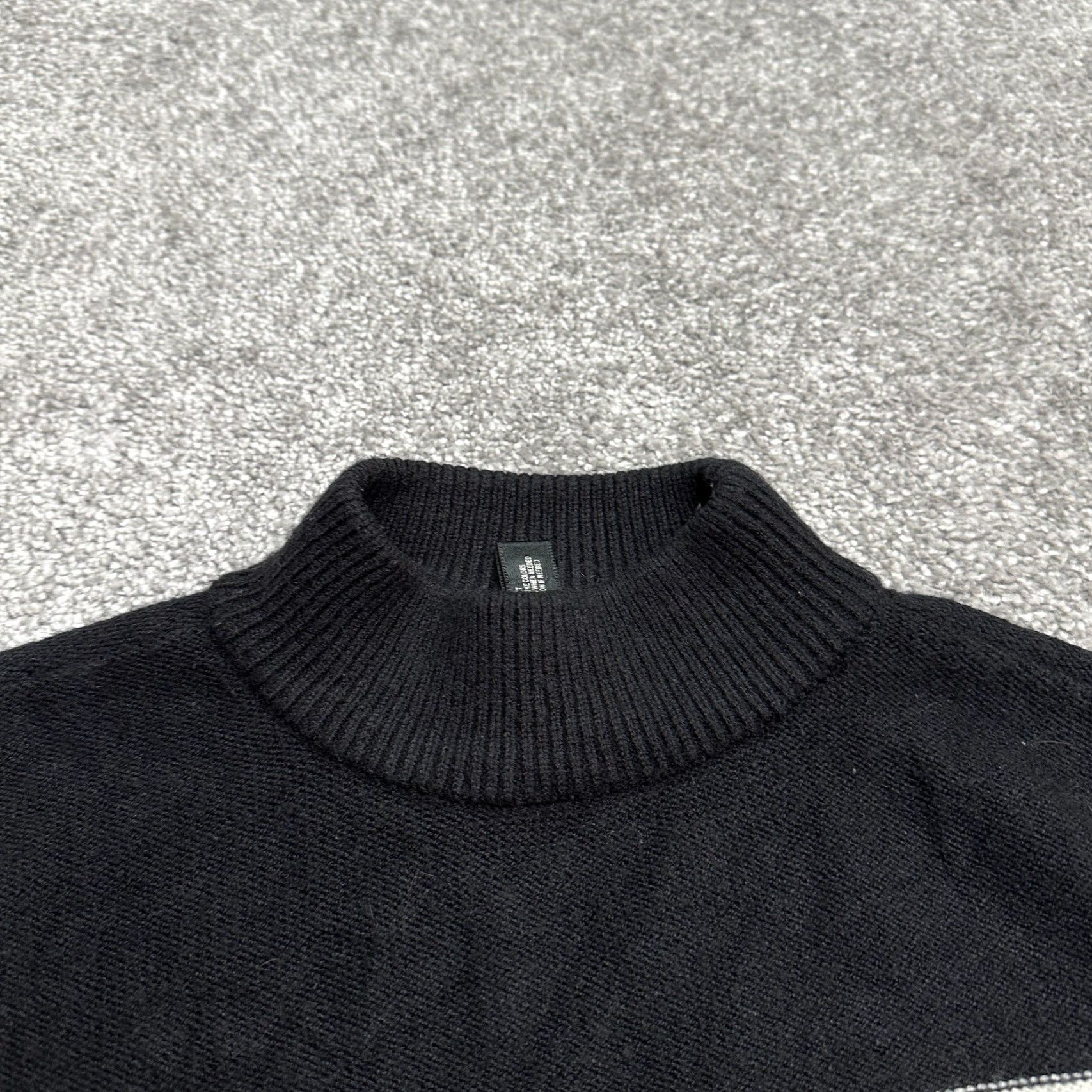 AQUA Aqua Pullover Sweater Womens XS Black White Striped Mock Neck Size XS / US 0-2 / IT 36-38 - 4 Thumbnail