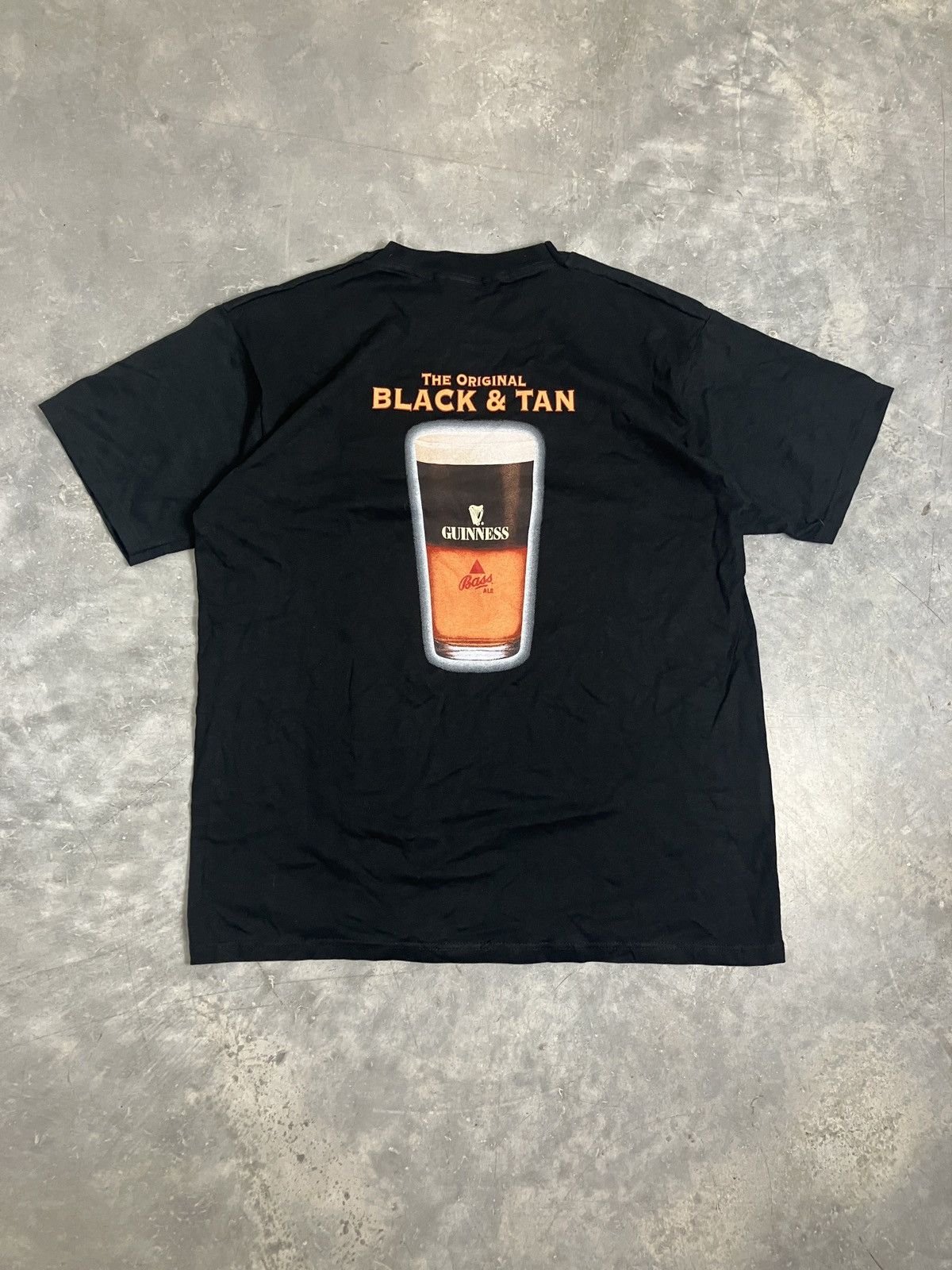 Vintage Vintage Black & Tan Guinness x Bass Ale Beer Promo T-Shirt 