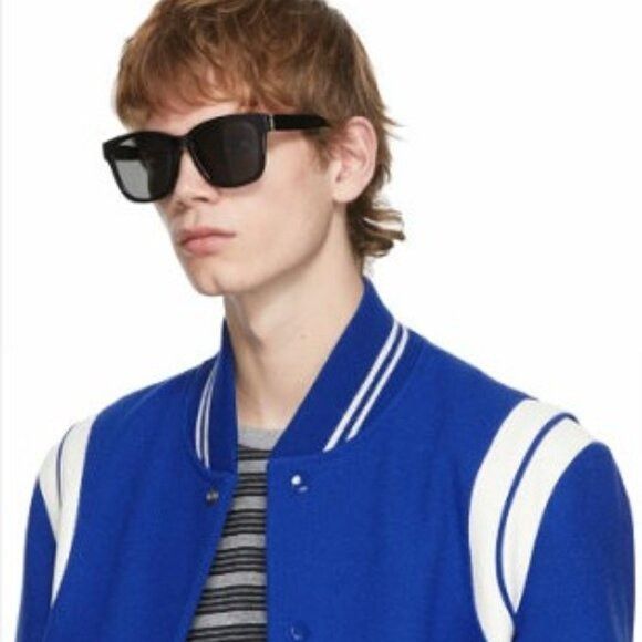 Saint Laurent Paris Saint Laurent SLM68 001 Sunglasses Black Square Frame Size ONE SIZE - 2 Thumbnail