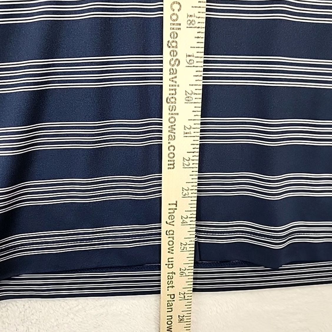 Nike Nike Golf Dri-Fit Polo Shirt Mens M Blue Striped Short Sleeve Polyester Polo Shirt Size US M / EU 48-50 / 2 - 6 Thumbnail