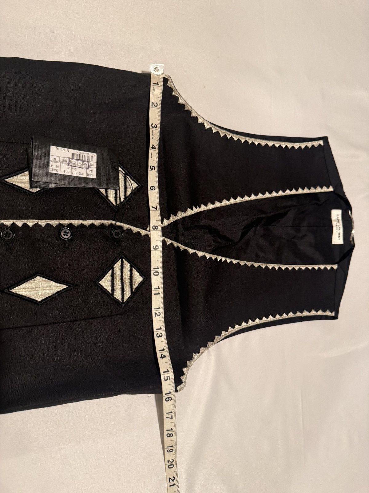 Saint Laurent Paris Saint Laurent men’s vest. 44/S. $2300 Size 34R - 4 Thumbnail