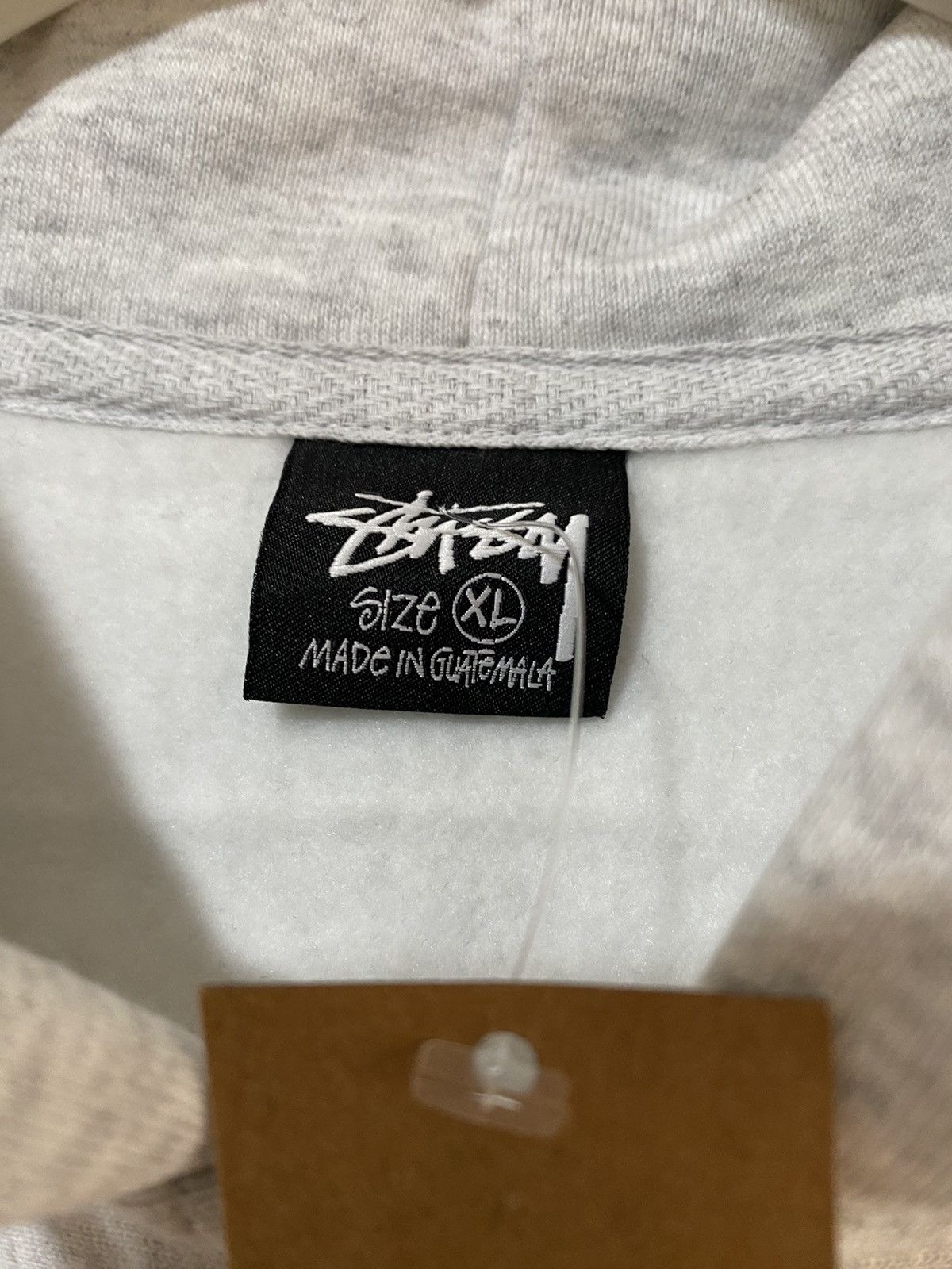 Stussy Gray Basic Logo sweatshirt with front-back print, new Size US XL / EU 56 / 4 - 7 Thumbnail