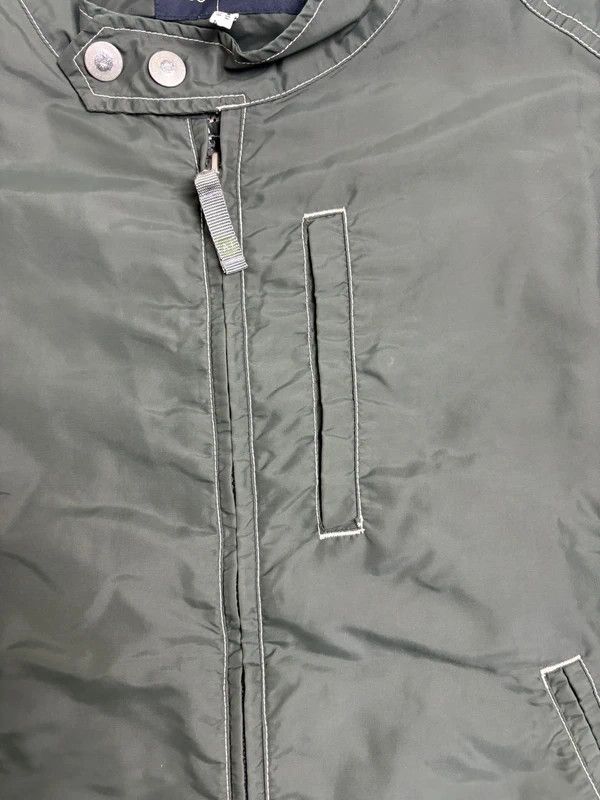 Emporio Armani Vintage Armani Jeans Olive Nylon Moto Jacket Size US L / EU 52-54 / 3 - 3 Thumbnail